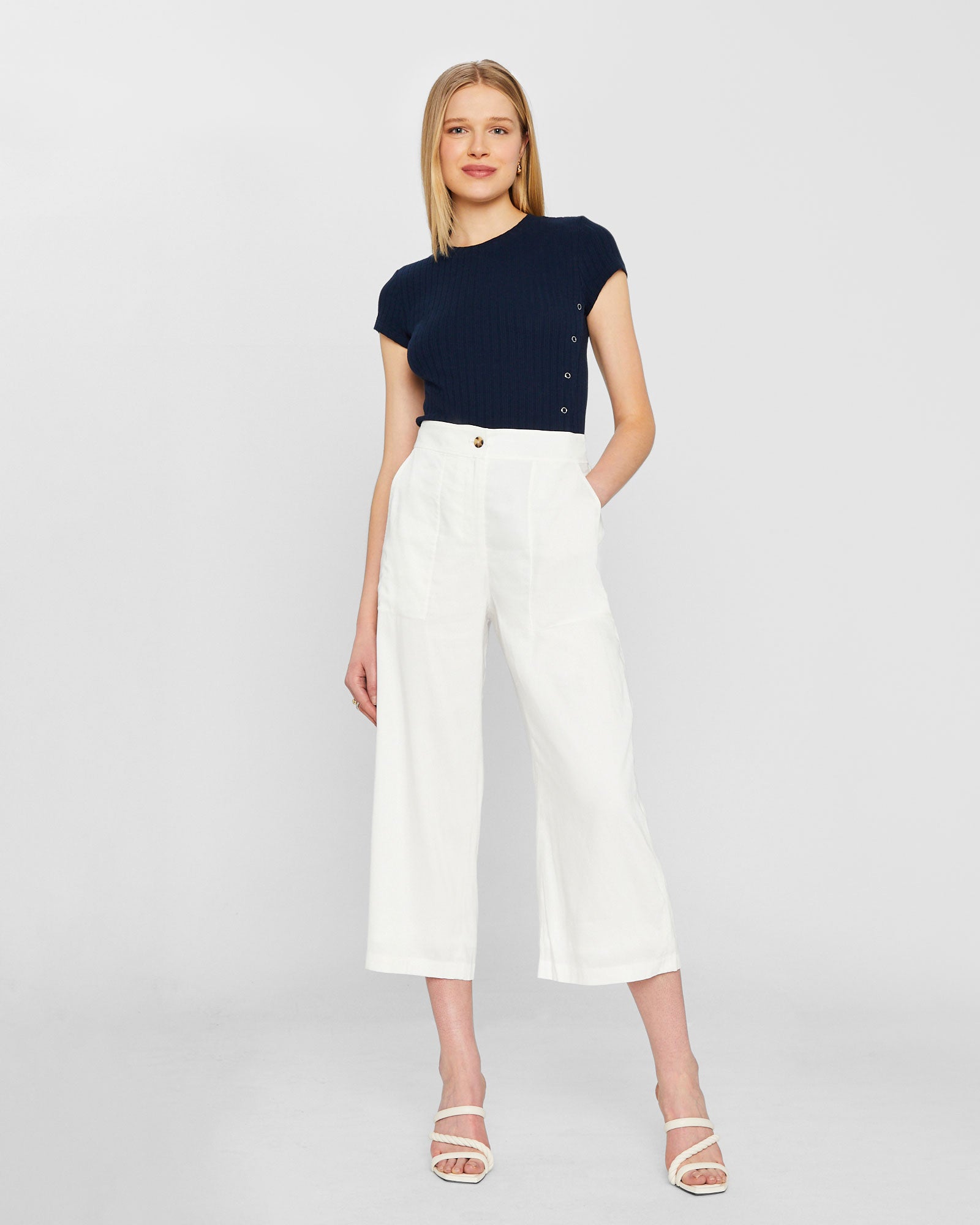 CLUB MONACO - Jupe-culotte légère - Blanc