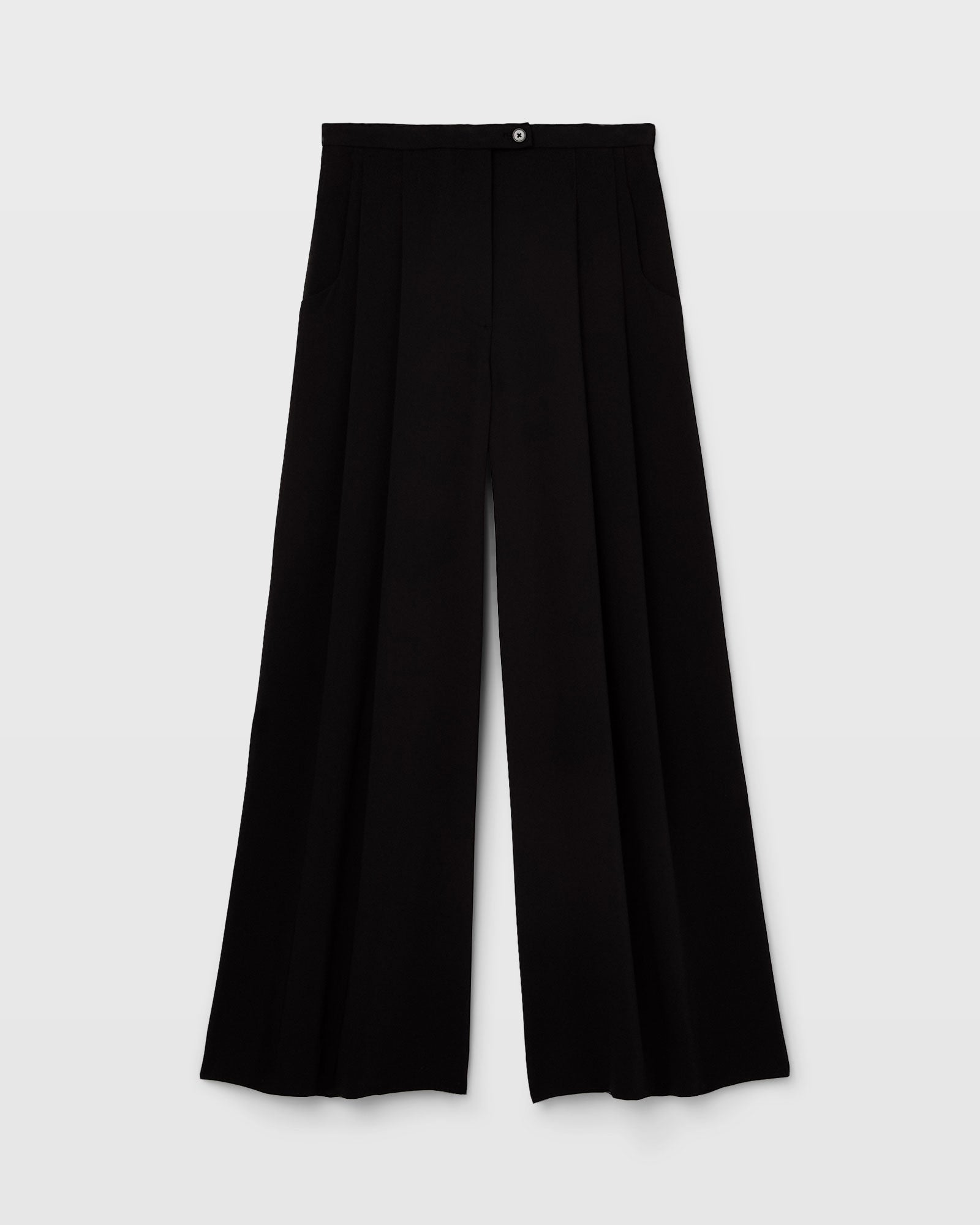 CLUB MONACO - Wide Leg Crepe Trouser - Black