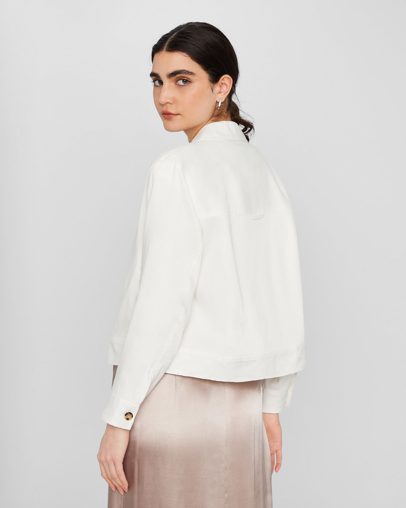 CLUB MONACO - Veste chemise boutonnée - Blanc