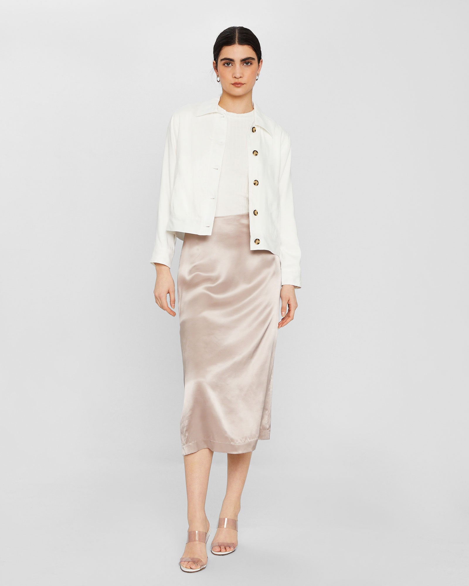 CLUB MONACO - Veste chemise boutonnée - Blanc