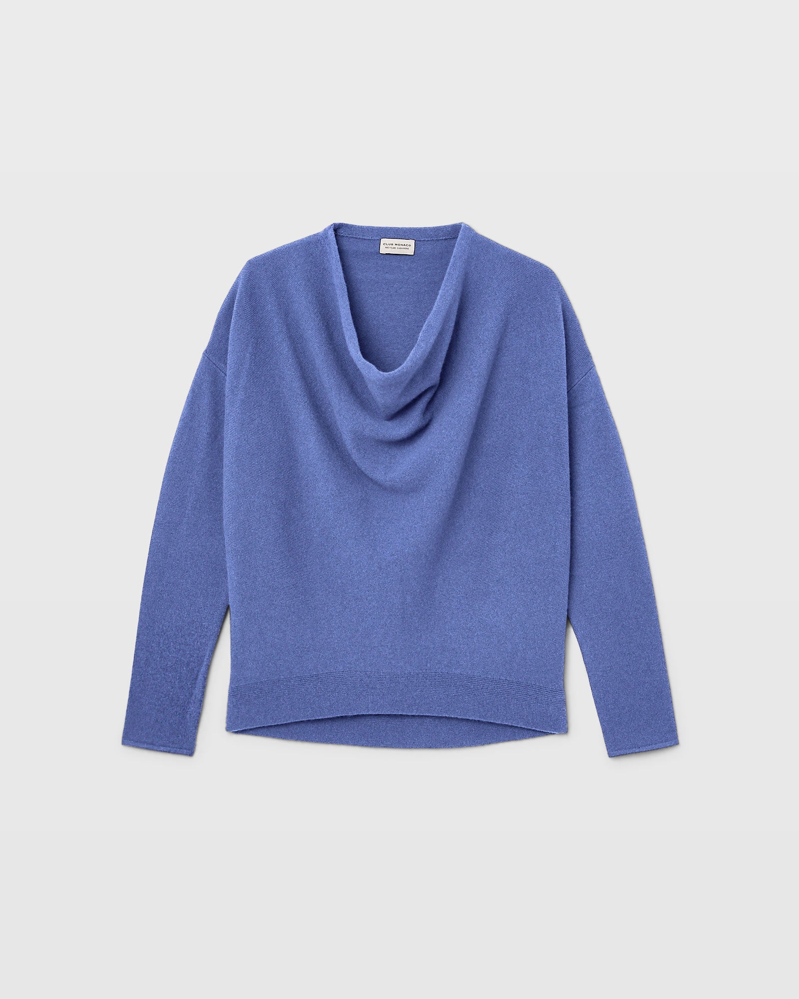 CLUB MONACO - Chandail en cachemire col cagoule - Bleu