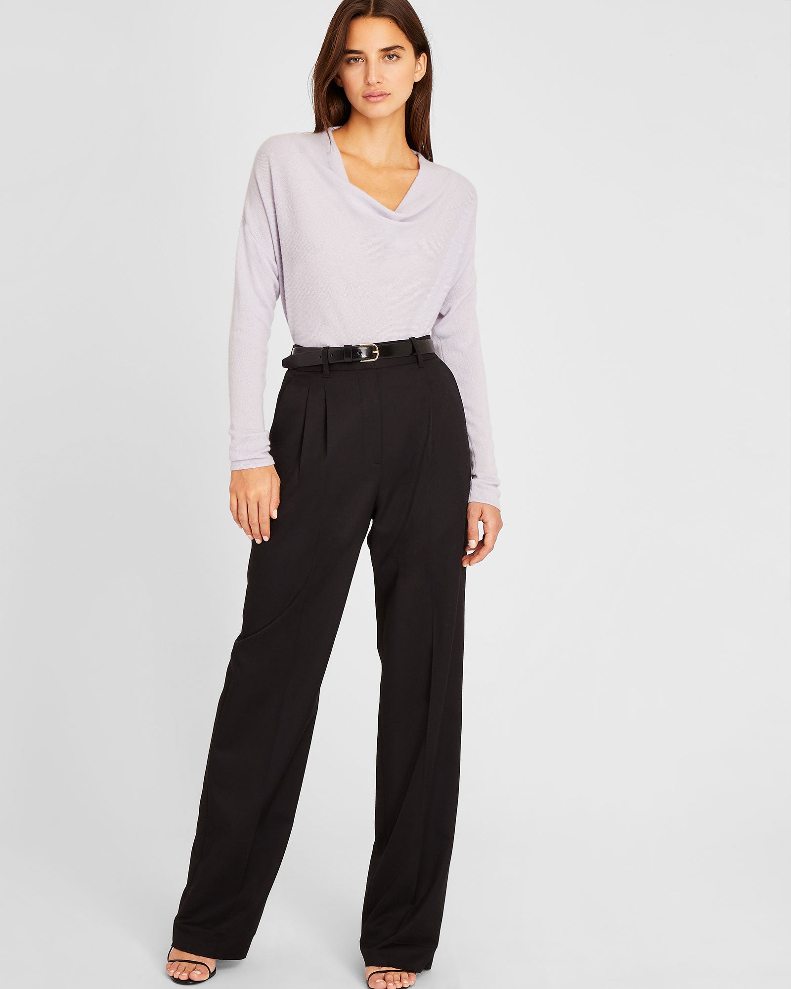 CLUB MONACO - Chandail en cachemire col cagoule - Violet clair