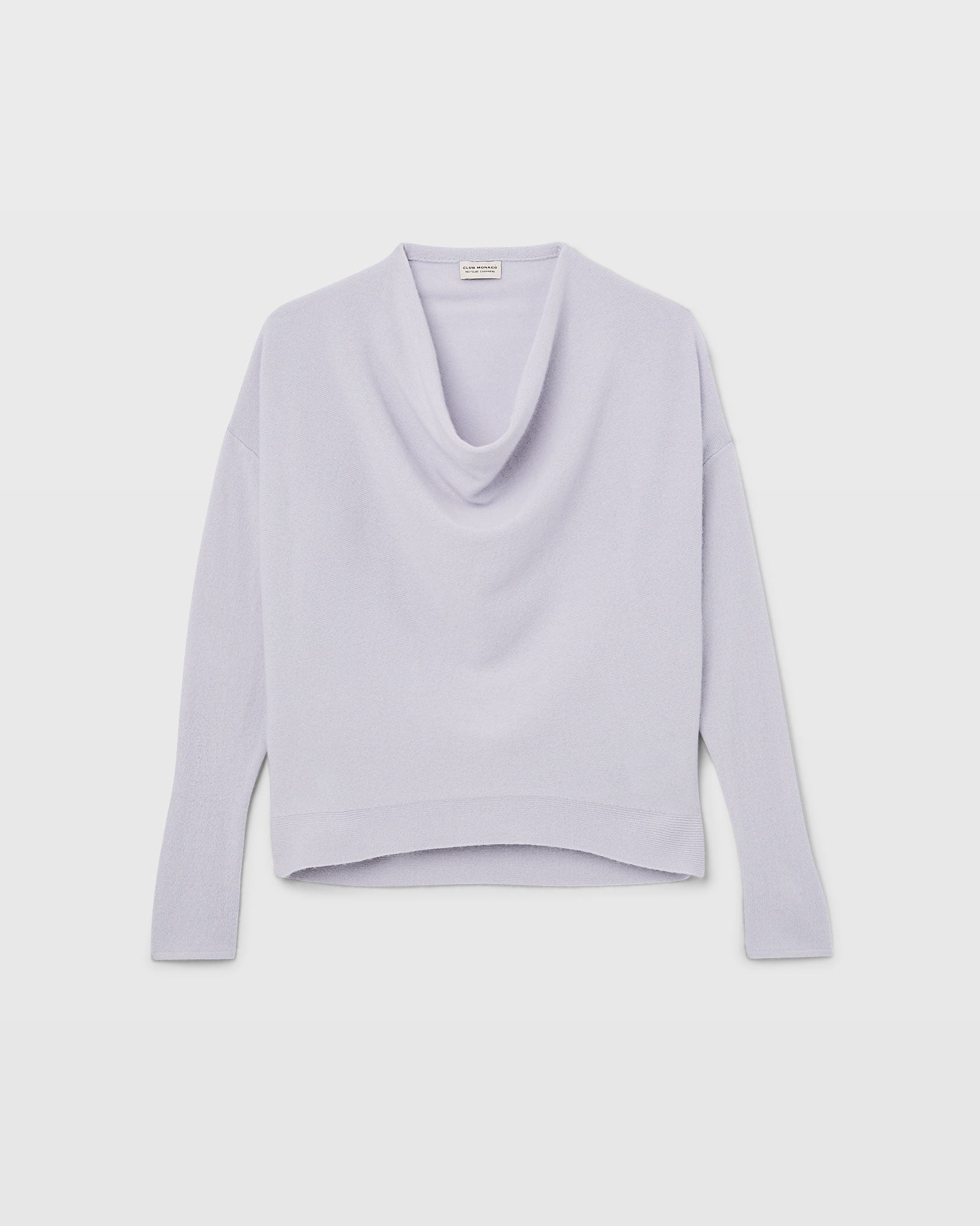 CLUB MONACO - Chandail en cachemire col cagoule - Violet clair