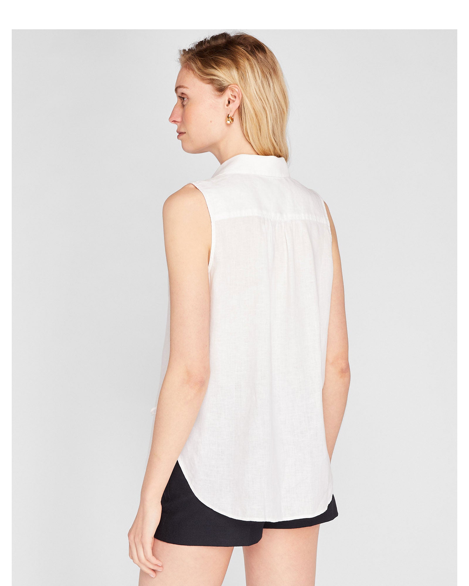 CLUB MONACO - Linen Tunic - White