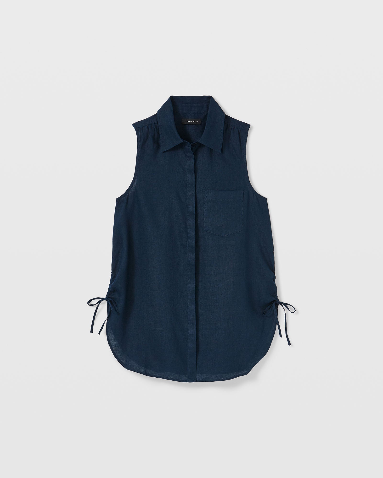 CLUB MONACO - Linen Tunic - Navy