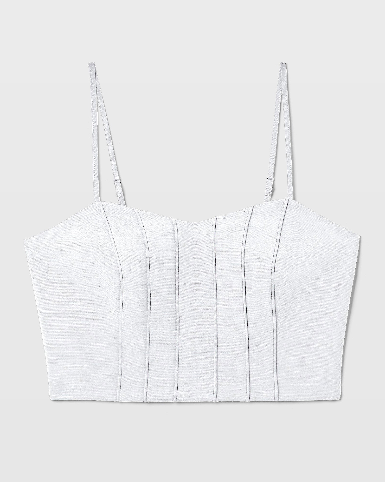CLUB MONACO - Haut bandeau nervuré - Blanc Brillant