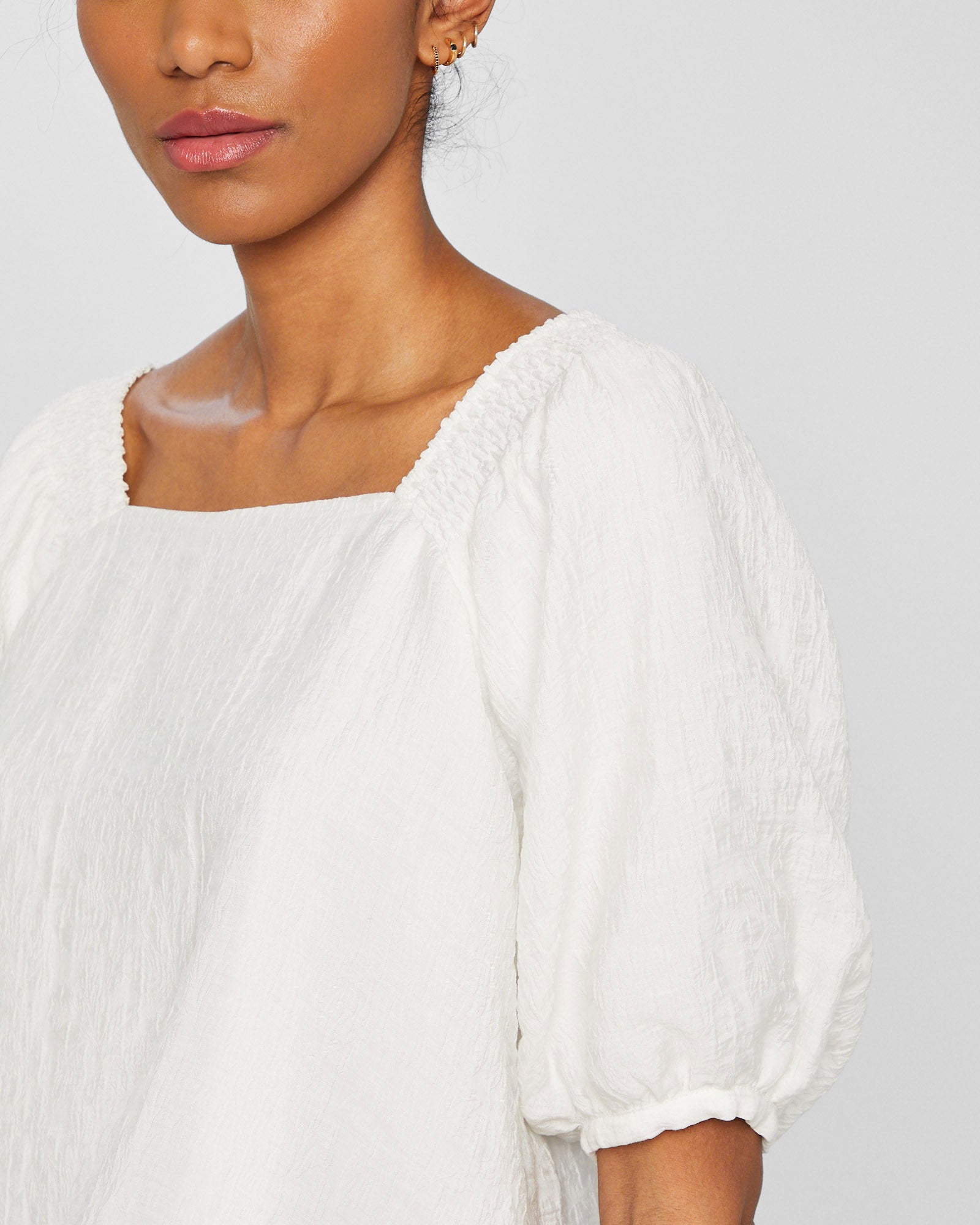 CLUB MONACO - Tiered Cloud Shirt - White