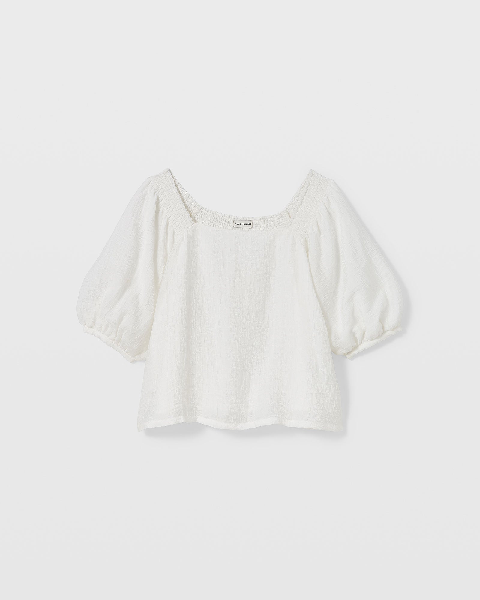 CLUB MONACO - Tiered Cloud Shirt - White