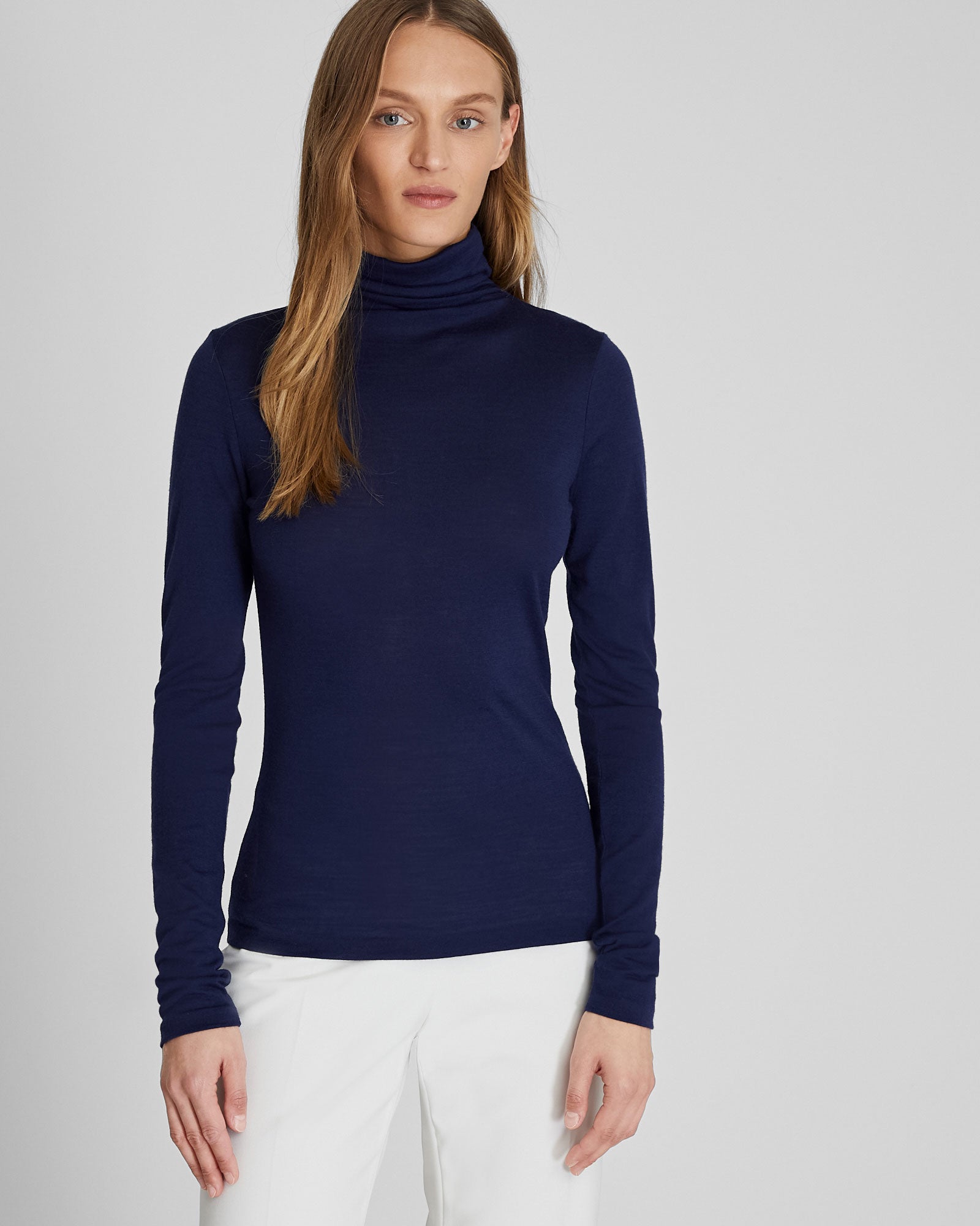 CLUB MONACO - Col roulé Julianna en laine - Marine