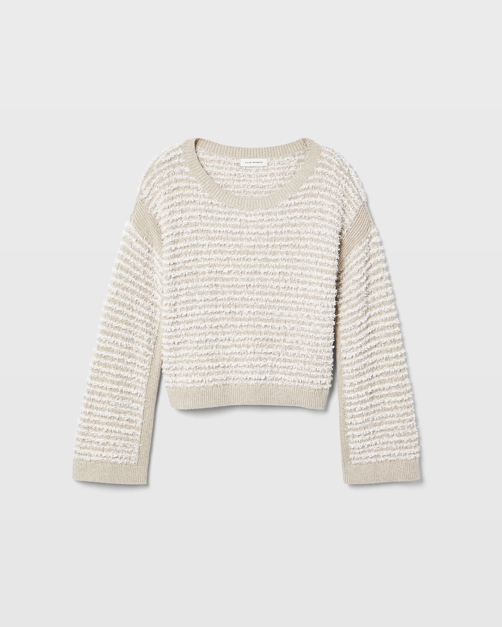 CLUB MONACO - Chandail en cachemire et en soie - Galet