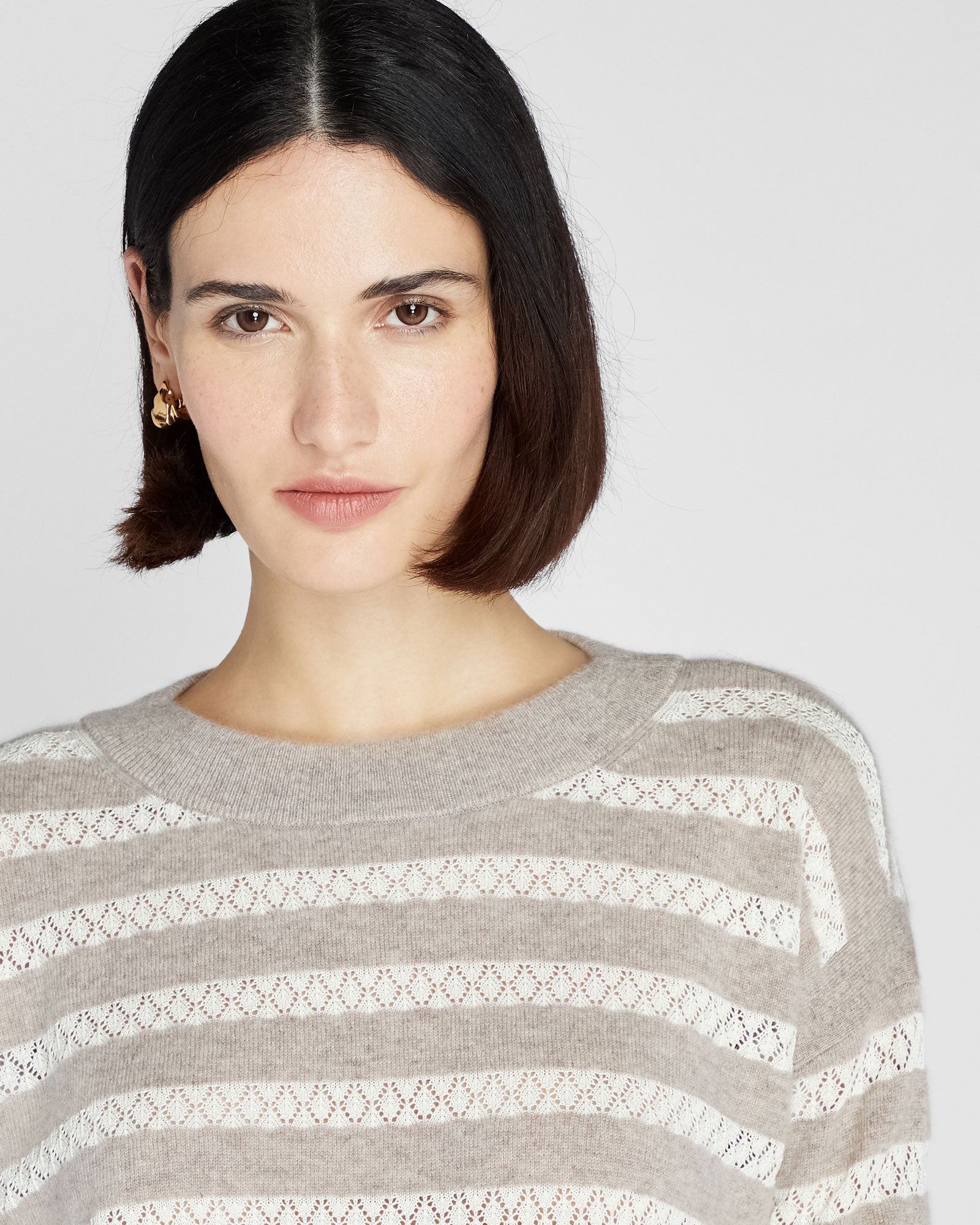 CLUB MONACO - Chandail en cachemire et en soie - Galet
