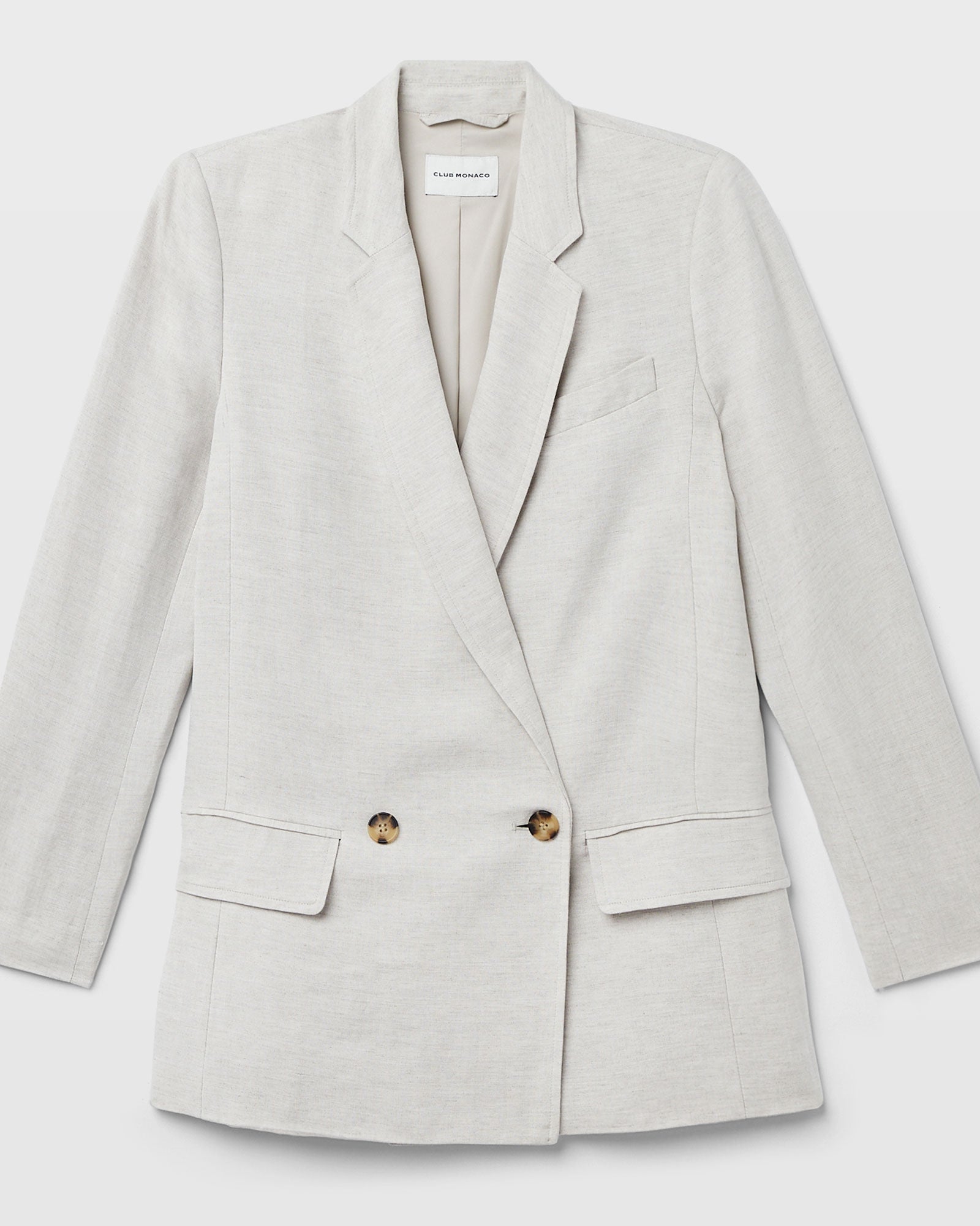 CLUB MONACO - Soft Linen Blend Blazer - Natural
