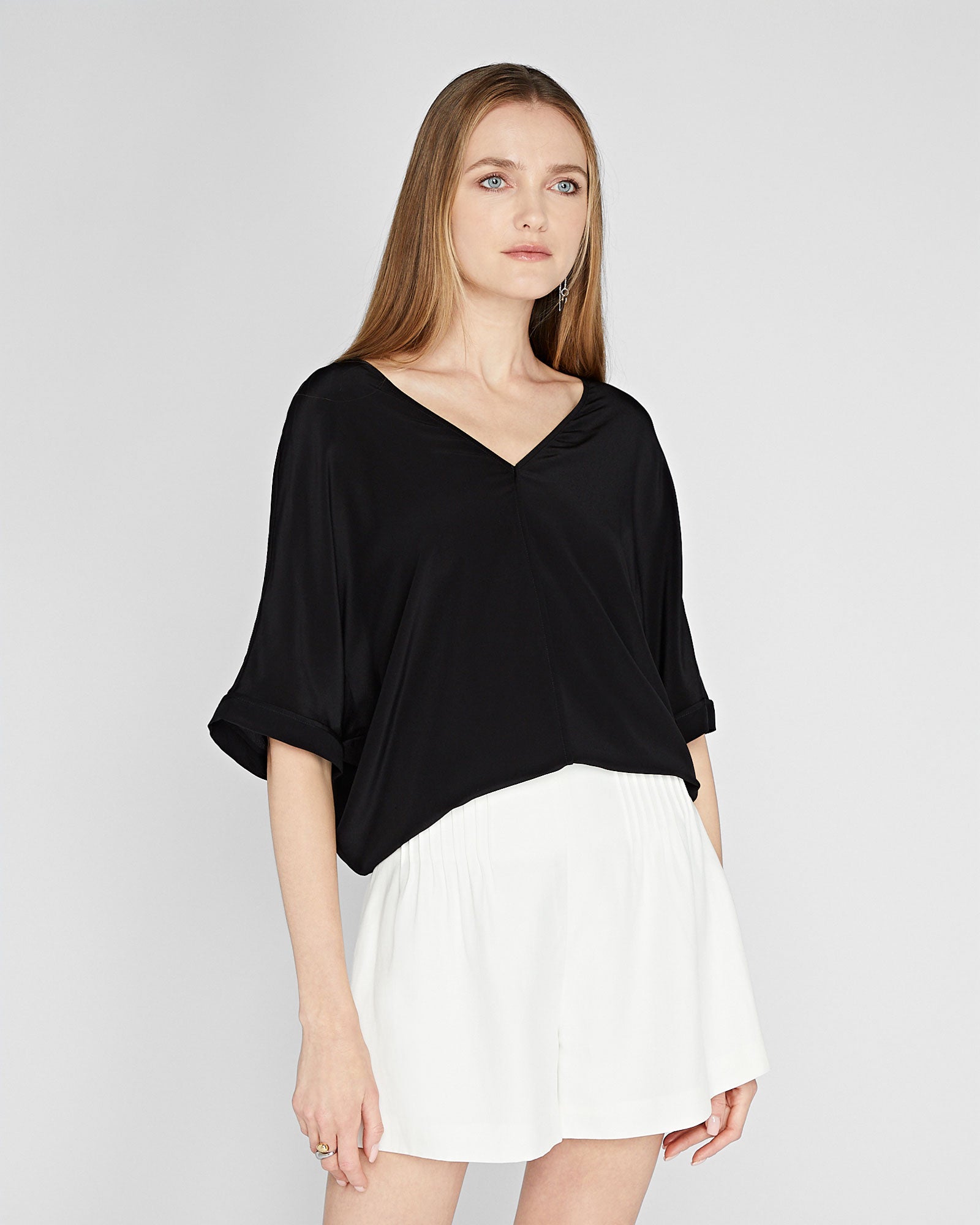 CLUB MONACO - Chemise décontractée en soie - Noir