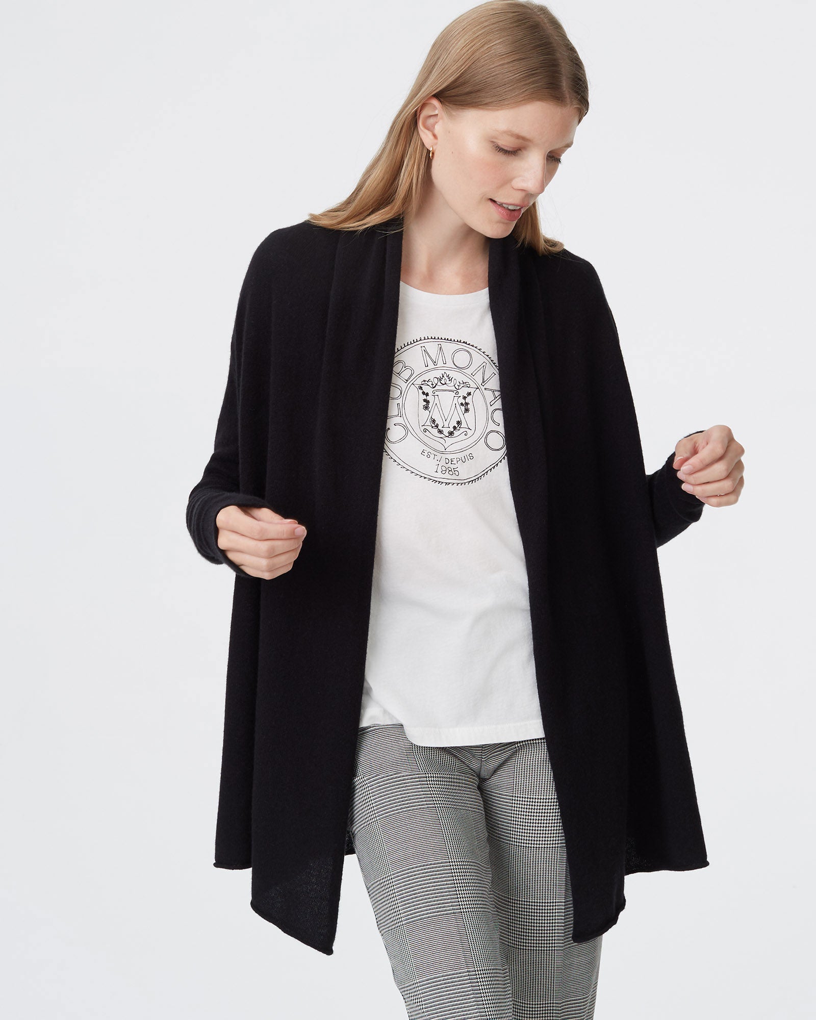CLUB MONACO - Cristina Cashmere Cardigan - Black