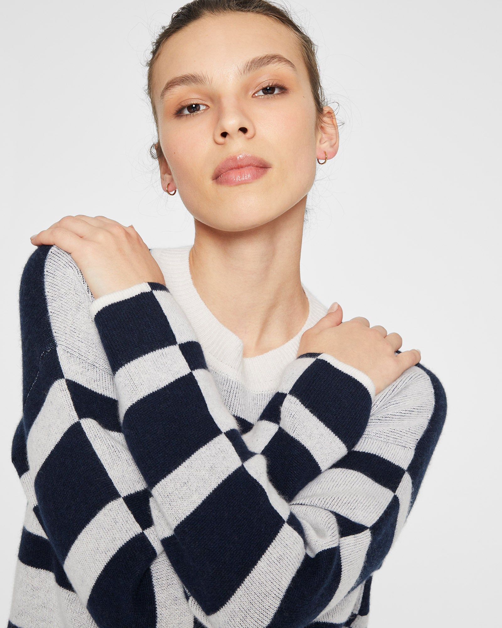 CLUB MONACO - Doubleface Cashmere Pullover - White-Black