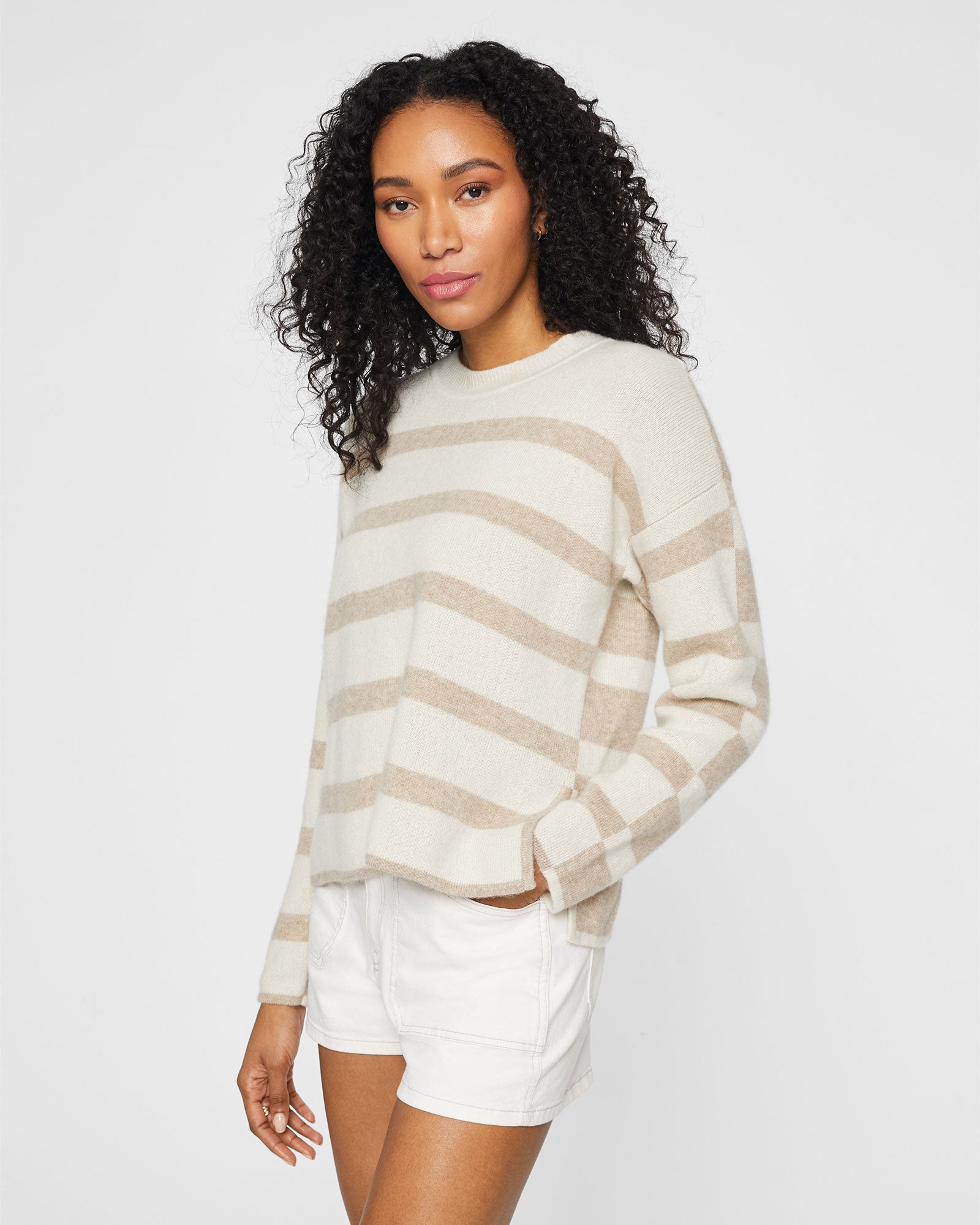 CLUB MONACO - Doubleface Cashmere Pullover - Blanc De Blanc