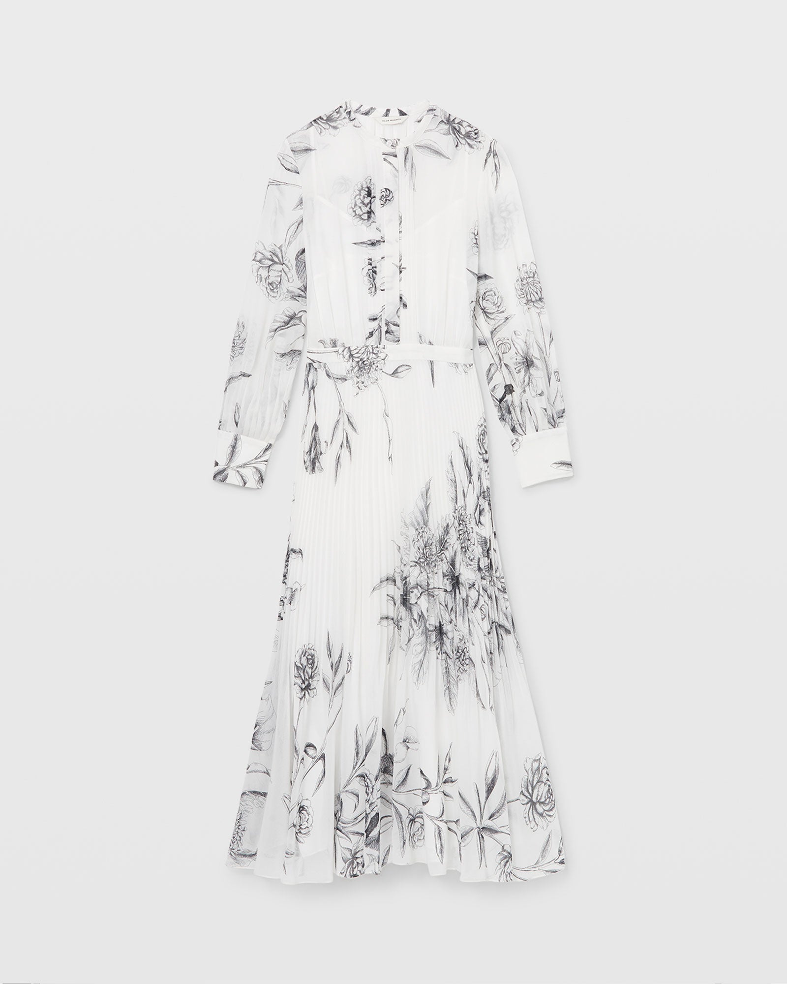 CLUB MONACO - Printed Pleated Shirt Dress - Multi