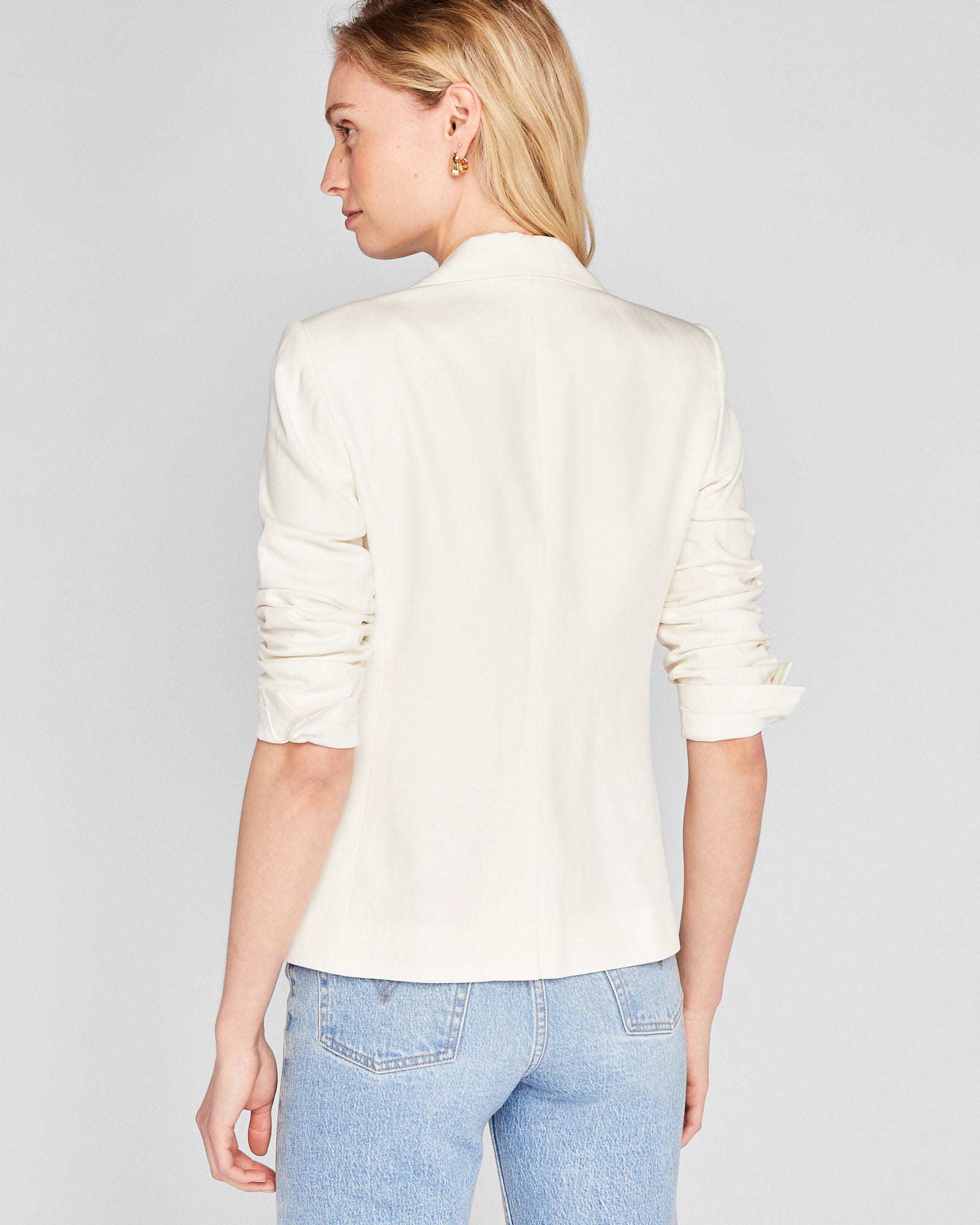 CLUB MONACO - Embroidered Eyelet Blazer - Blanc De Blanc