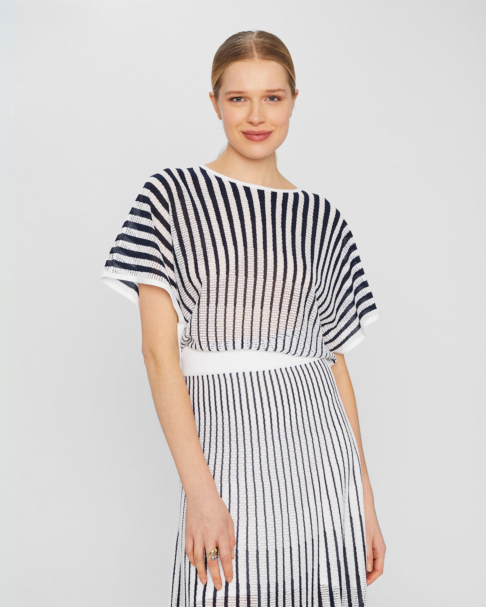 CLUB MONACO - Nouveau chandail à points pointelle - Base navale