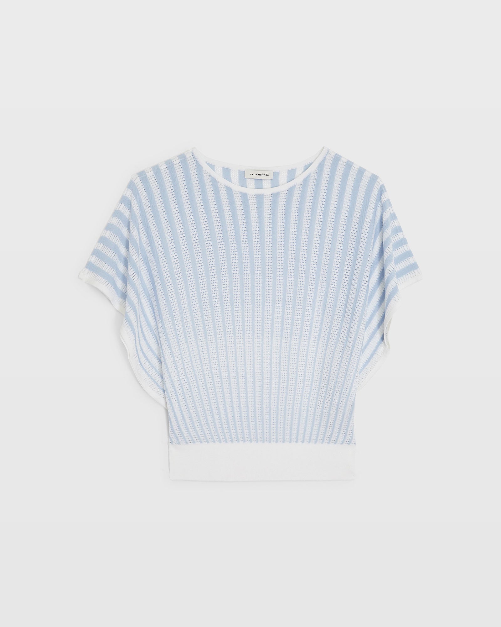 CLUB MONACO - Nouveau chandail à points pointelle - Rayure Bleue