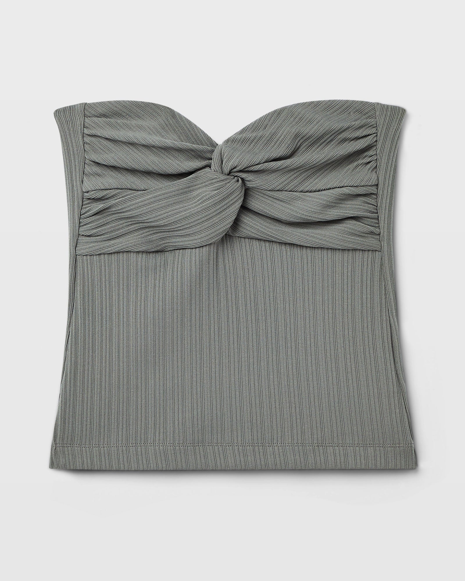 CLUB MONACO - Plissé Bustier Top - Sage