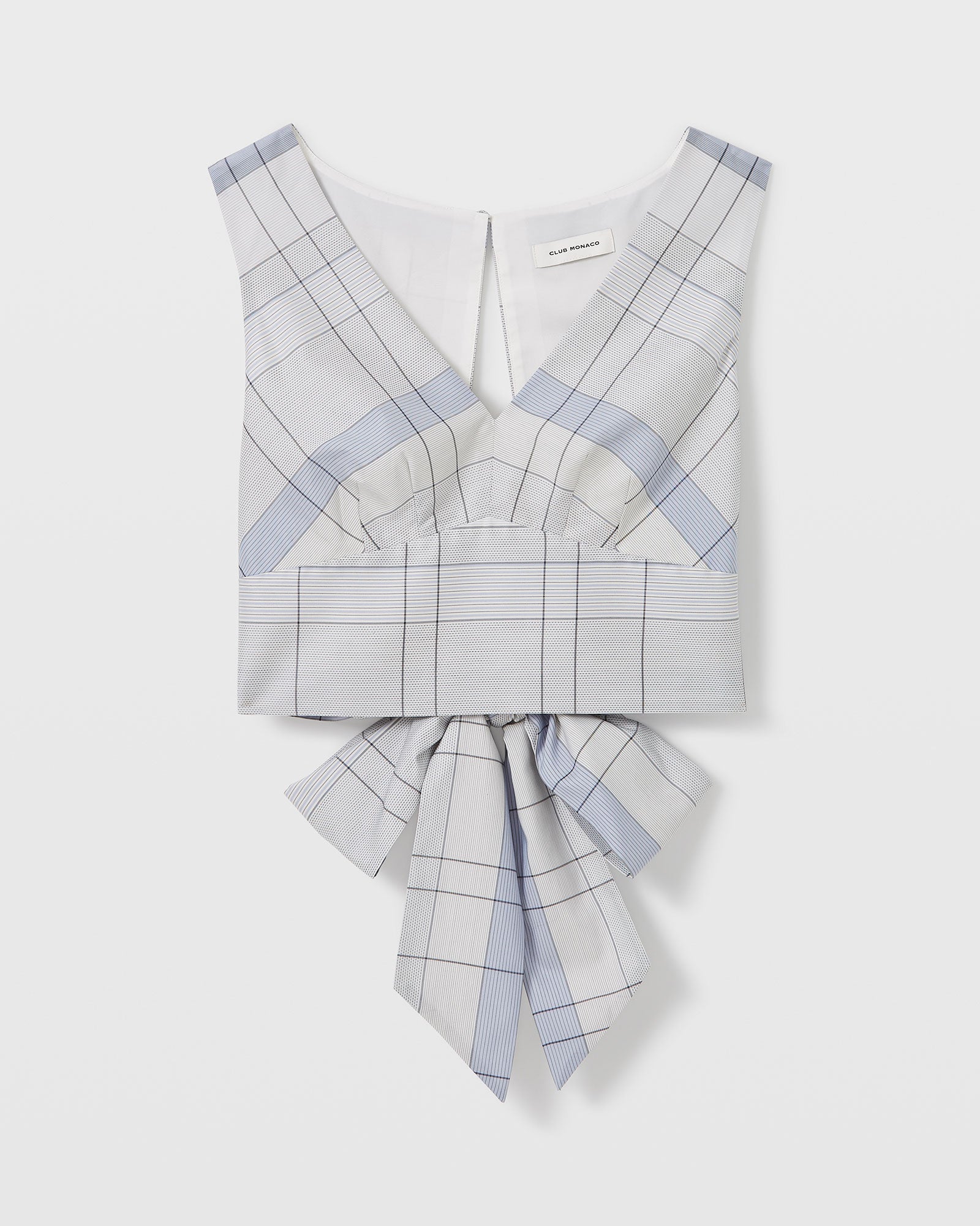 CLUB MONACO - Tie Back Crop Top - White