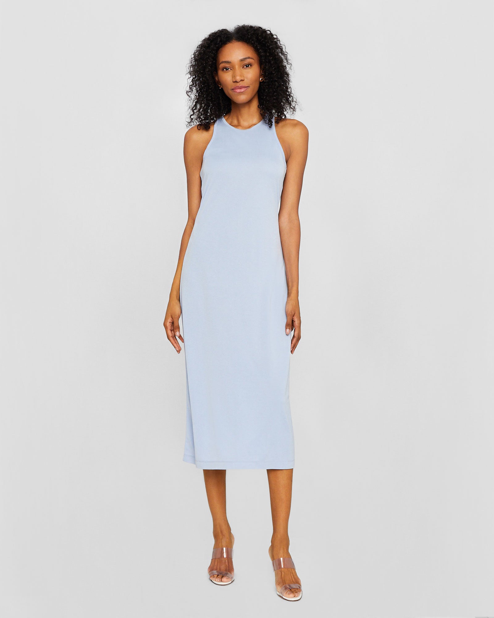 CLUB MONACO - Robe longue dos nageur sans manches - Bleu