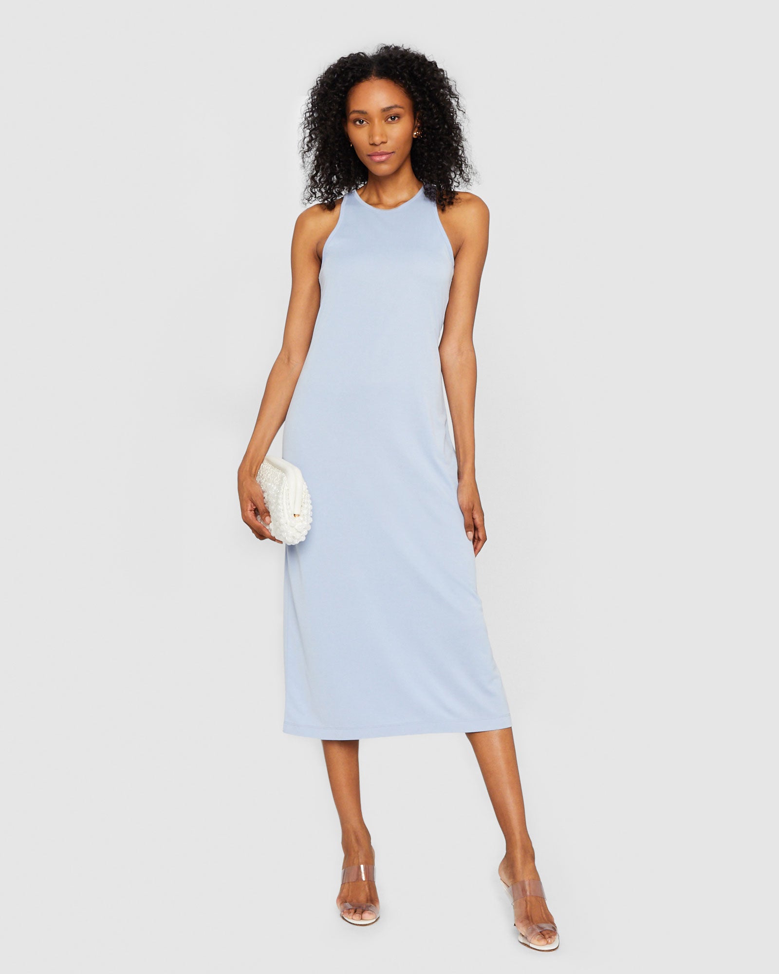 CLUB MONACO - Robe longue dos nageur sans manches - Bleu