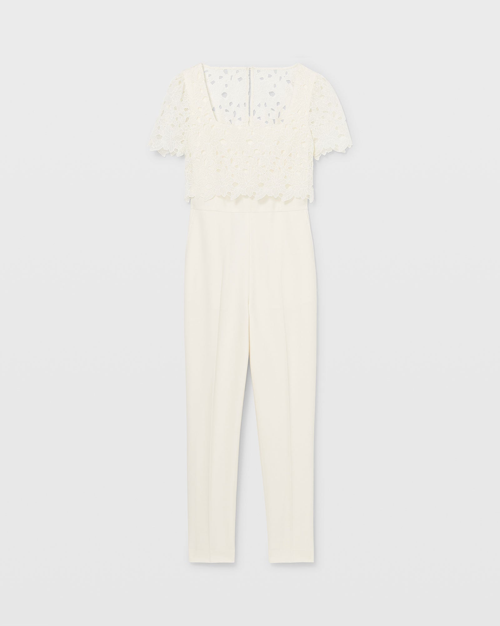 CLUB MONACO - Combinaison à dentelle superposée - Crème Perle