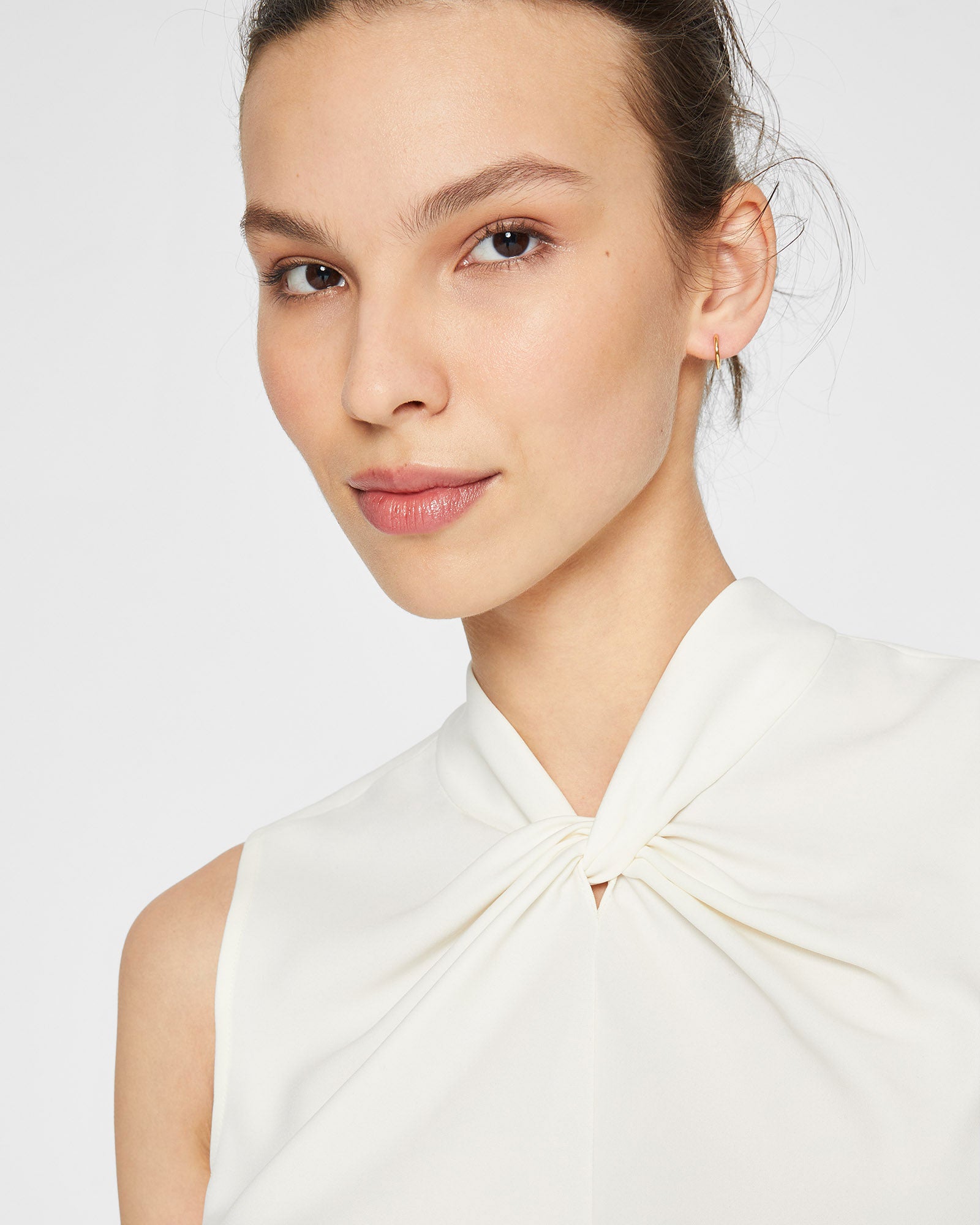 CLUB MONACO - Haut sans manches à col torsadé - Crème