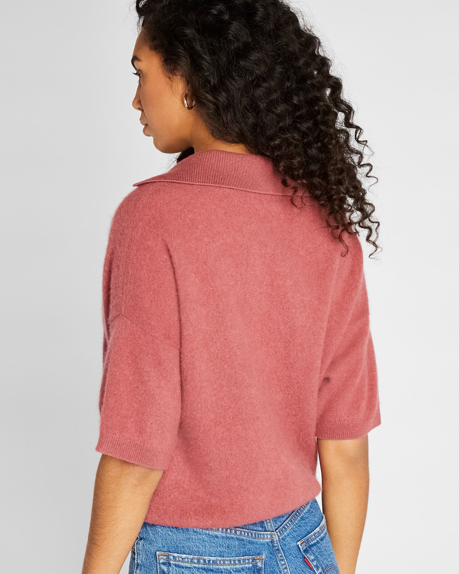 CLUB MONACO - Chandail en cachemire bouilli - Rose poussiéreux