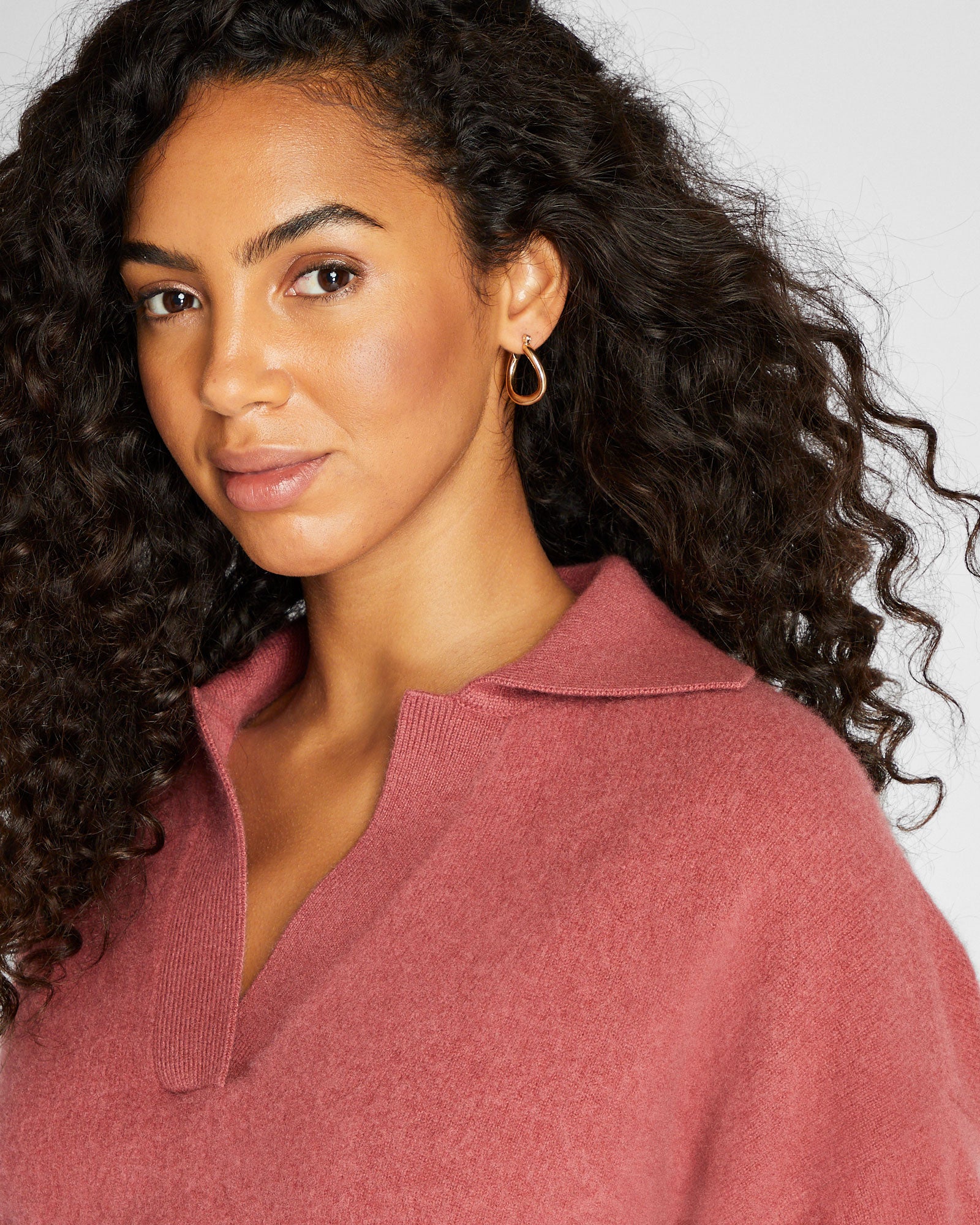 CLUB MONACO - Chandail en cachemire bouilli - Rose poussiéreux