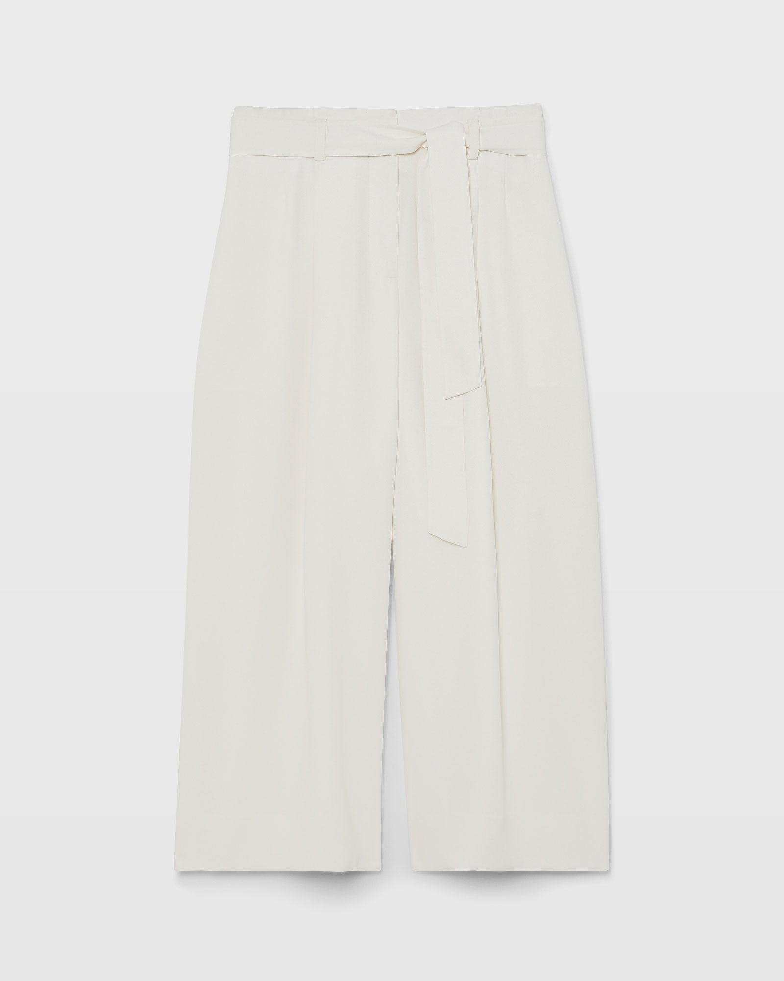CLUB MONACO - Crepe Tie Waist Culotte - White