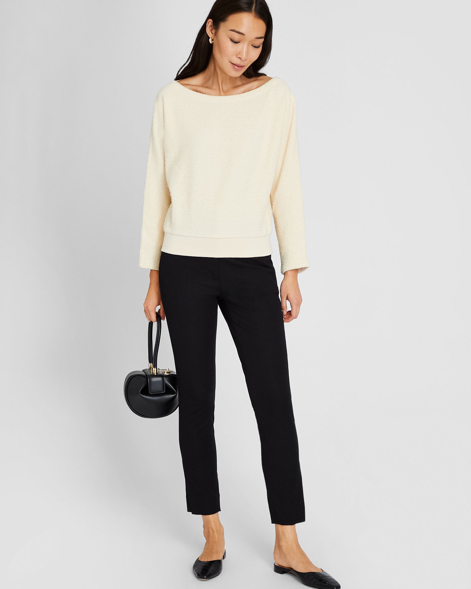 CLUB MONACO - Bouclé Sweater - Cream