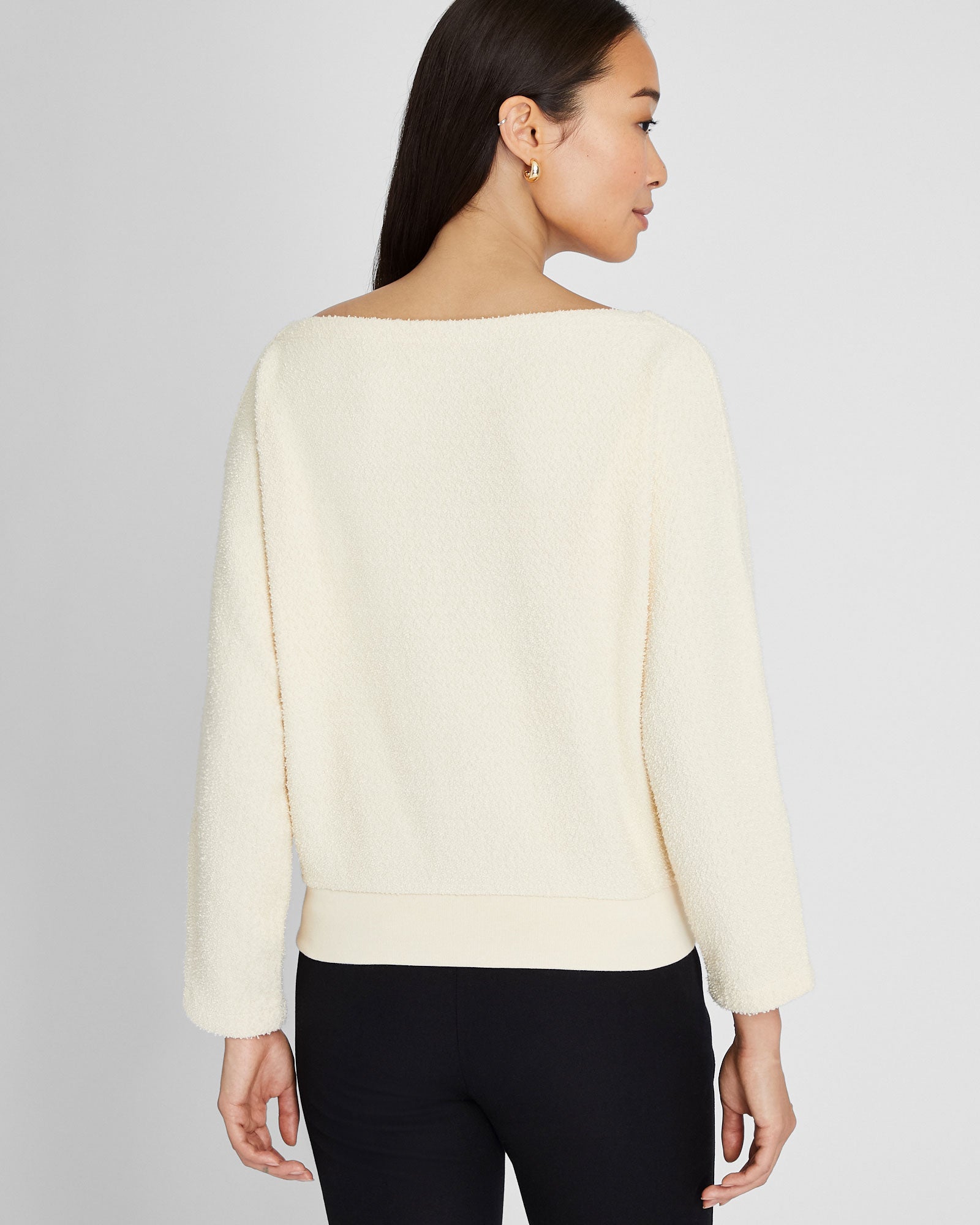 CLUB MONACO - Bouclé Sweater - Cream