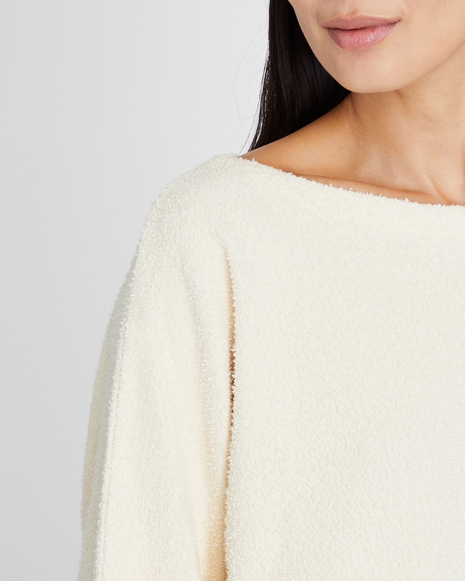 CLUB MONACO - Bouclé Sweater - Cream