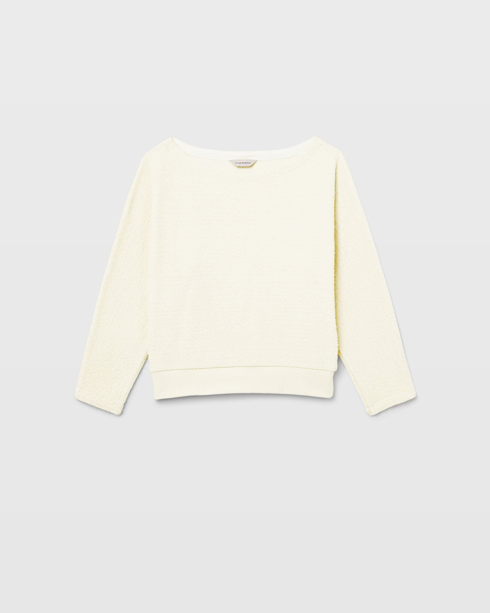 CLUB MONACO - Bouclé Sweater - Cream