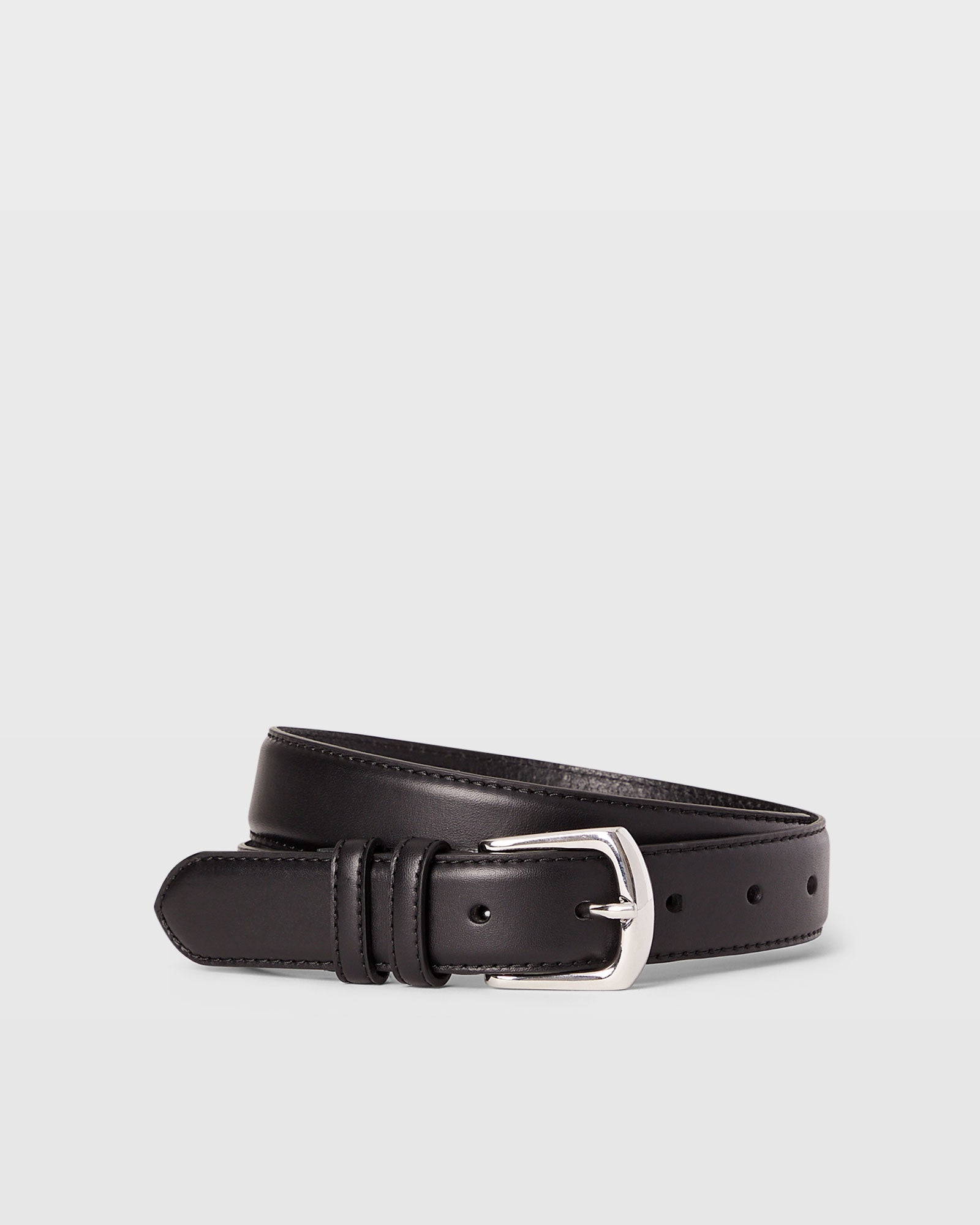 CLUB MONACO - Ceinture habillée en cuir - Noir