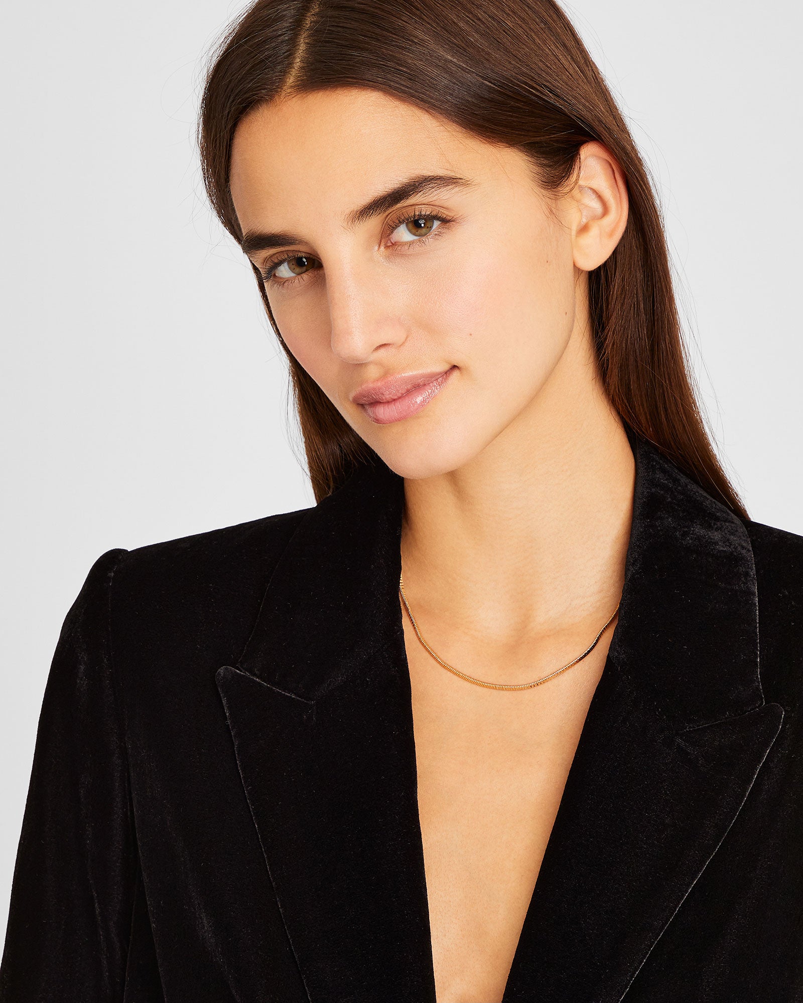 CLUB MONACO - Serefina Slim Snake Chain Necklace - Gold