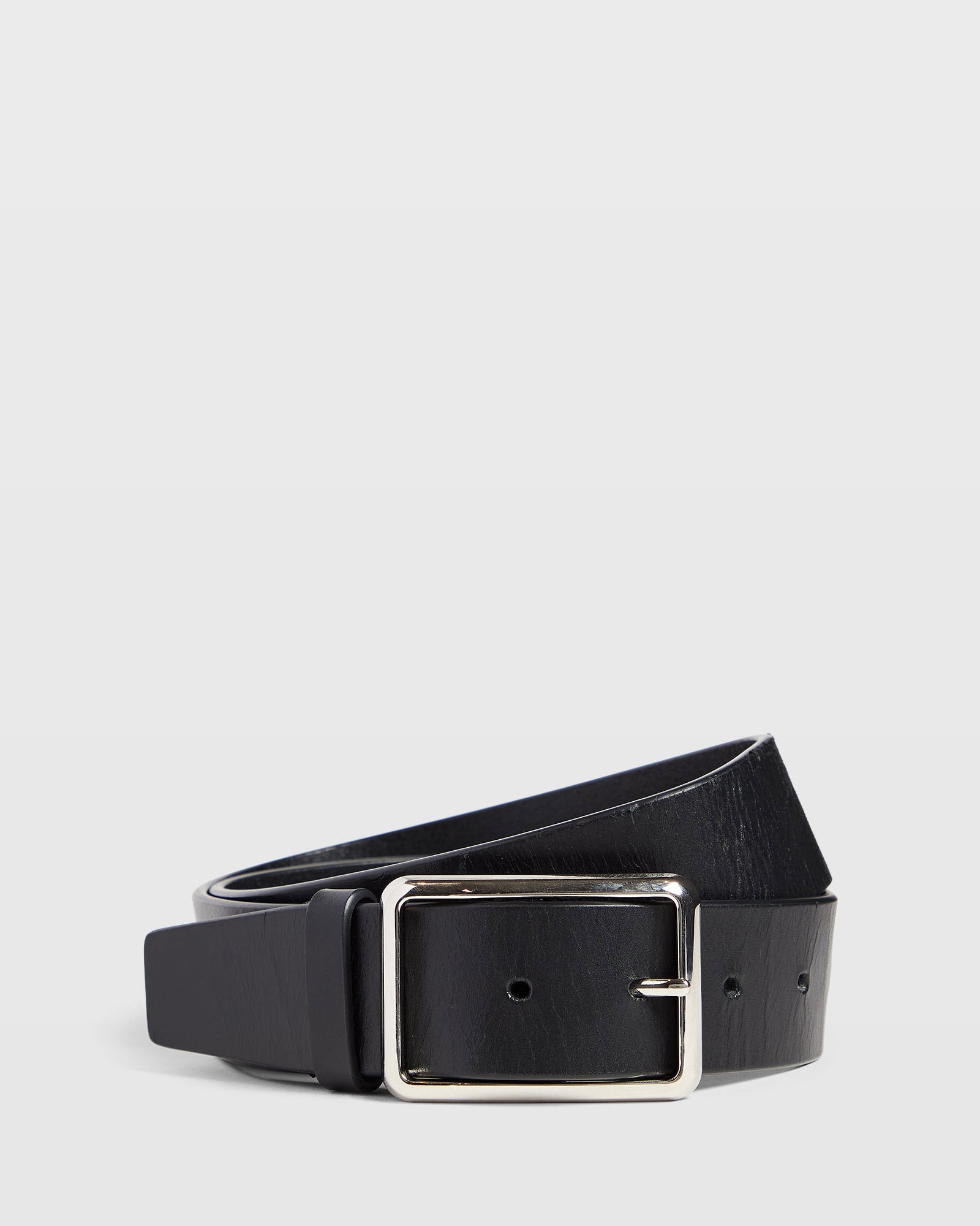 CLUB MONACO - Square-Buckle Belt - Black