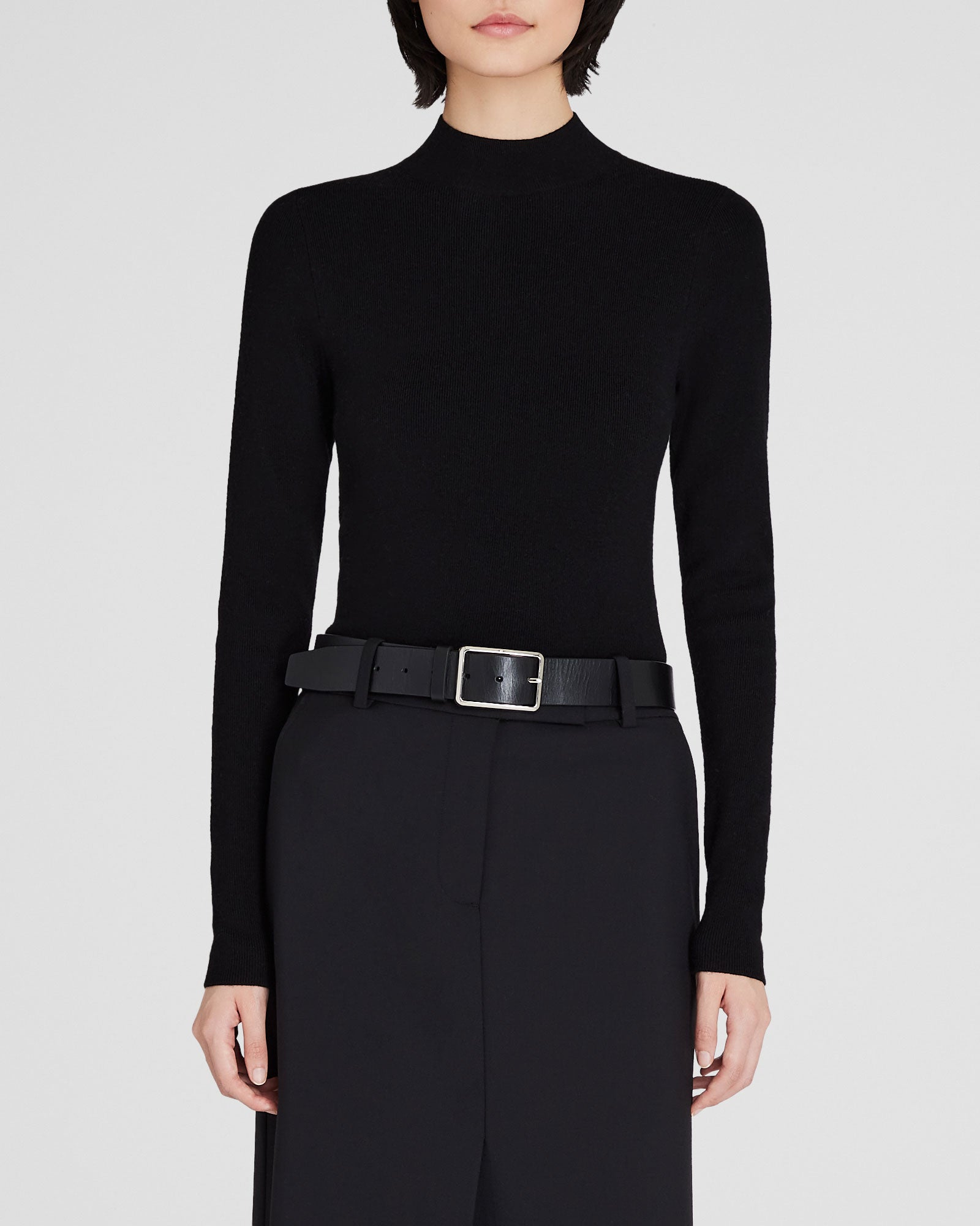 CLUB MONACO - Square-Buckle Belt - Black