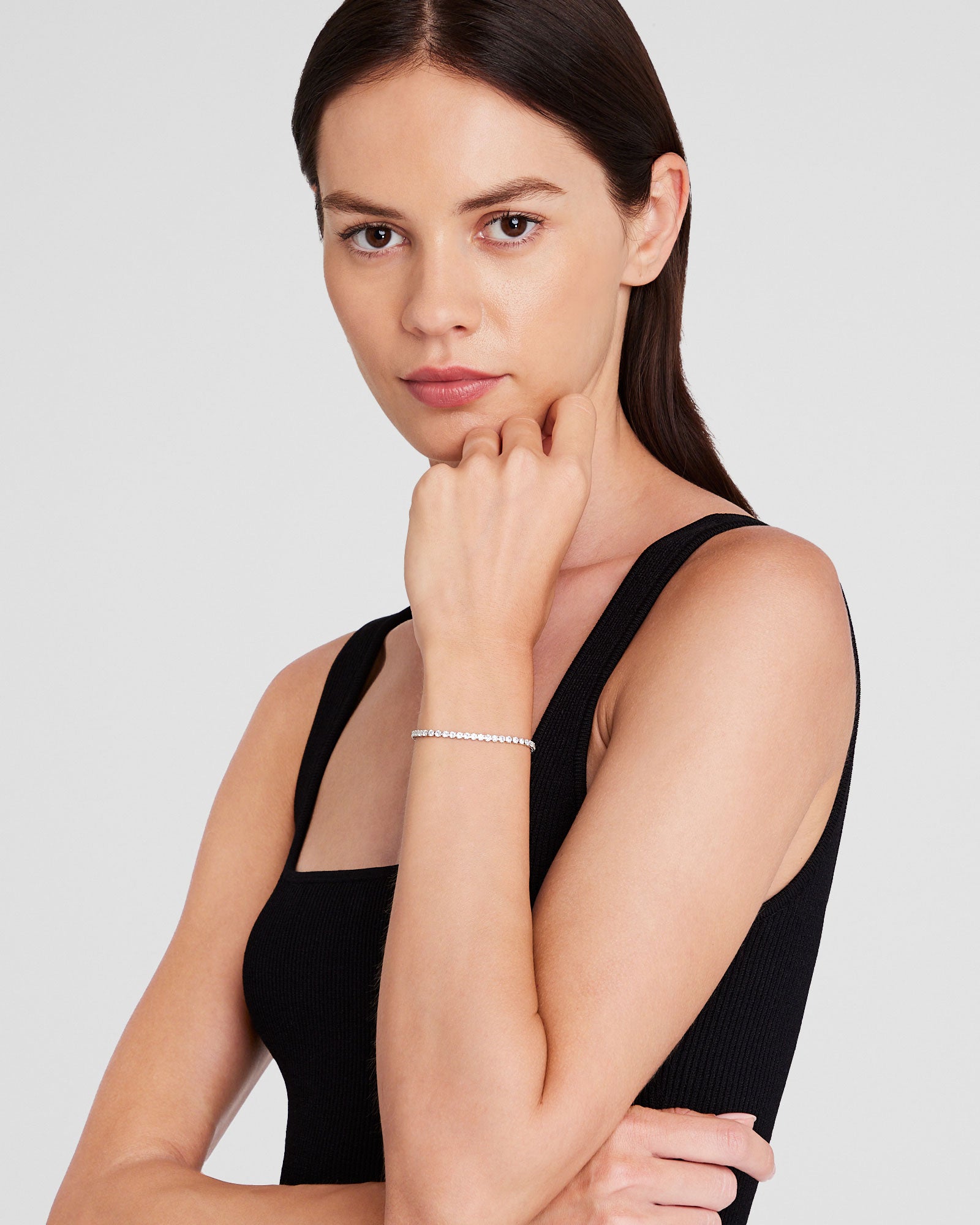 CLUB MONACO - Tennis Bracelet - Silver