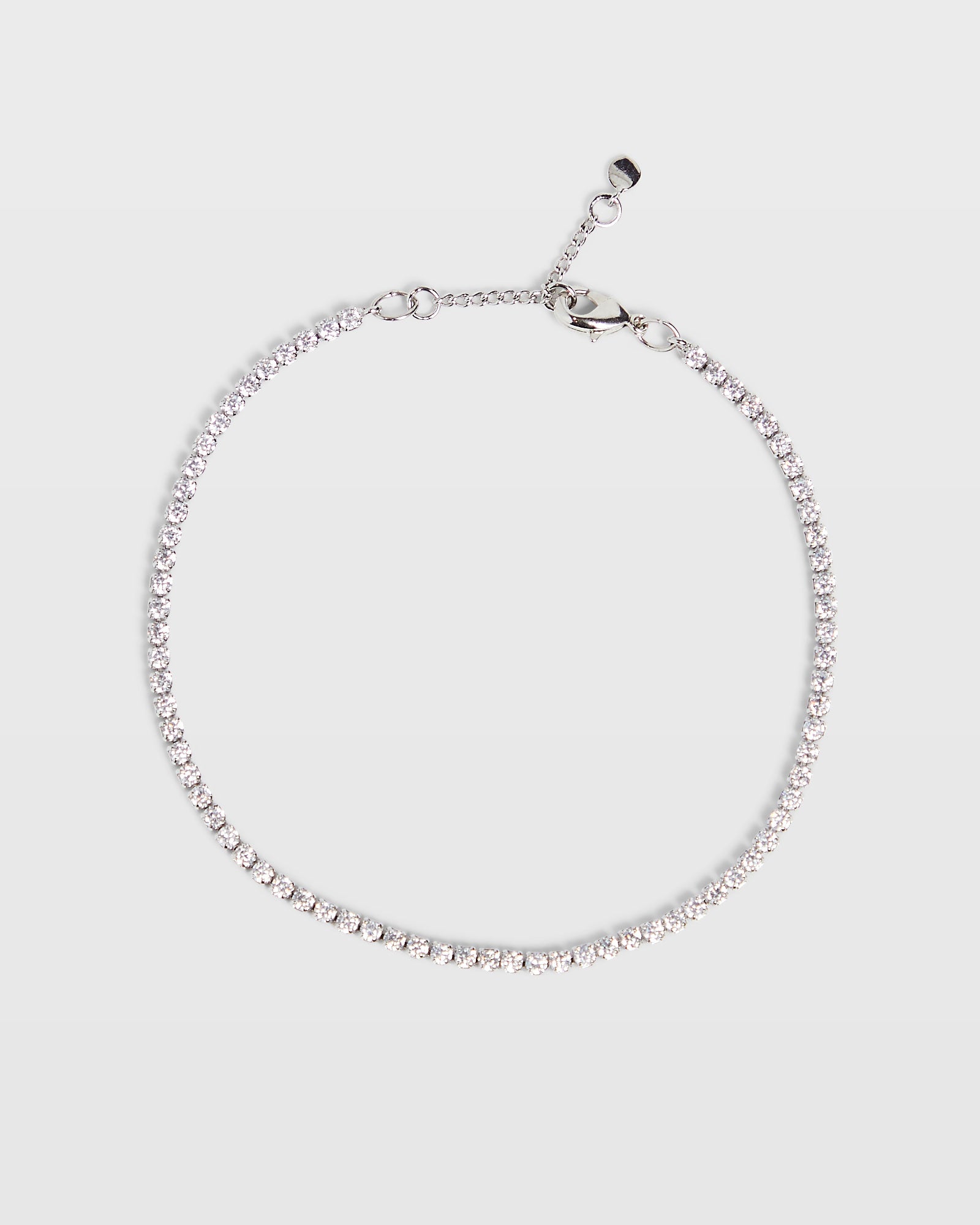 CLUB MONACO - Slim Tennis Bracelet - Argent