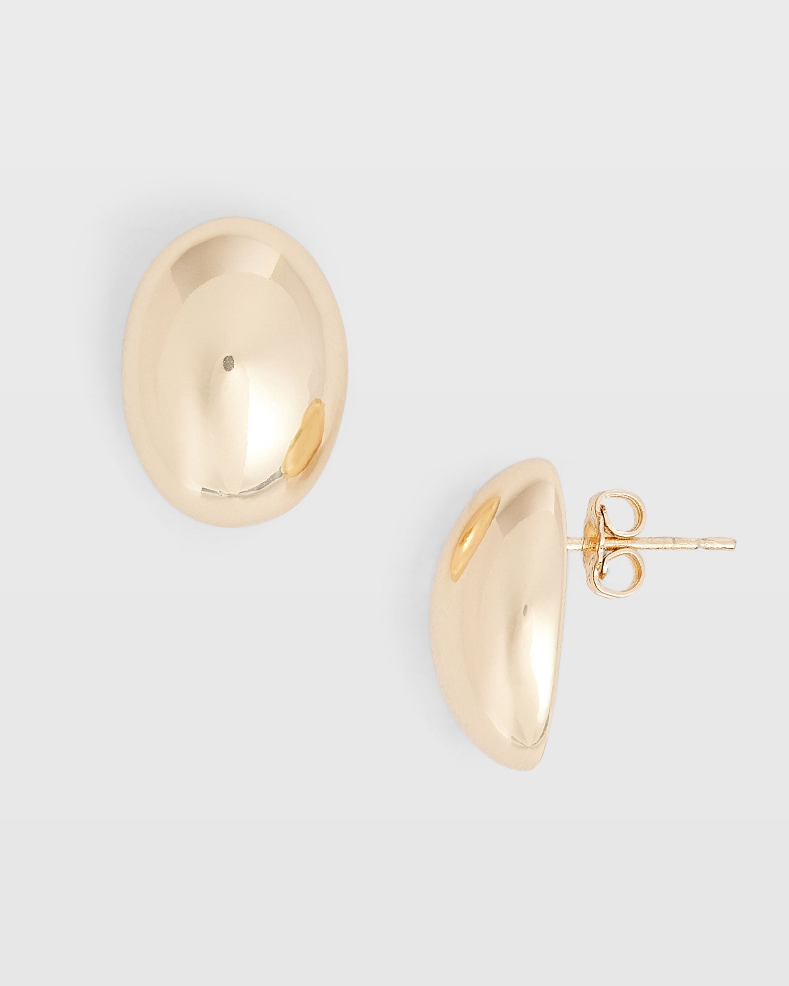 CLUB MONACO - Oval Domed Stud Earrings - Gold