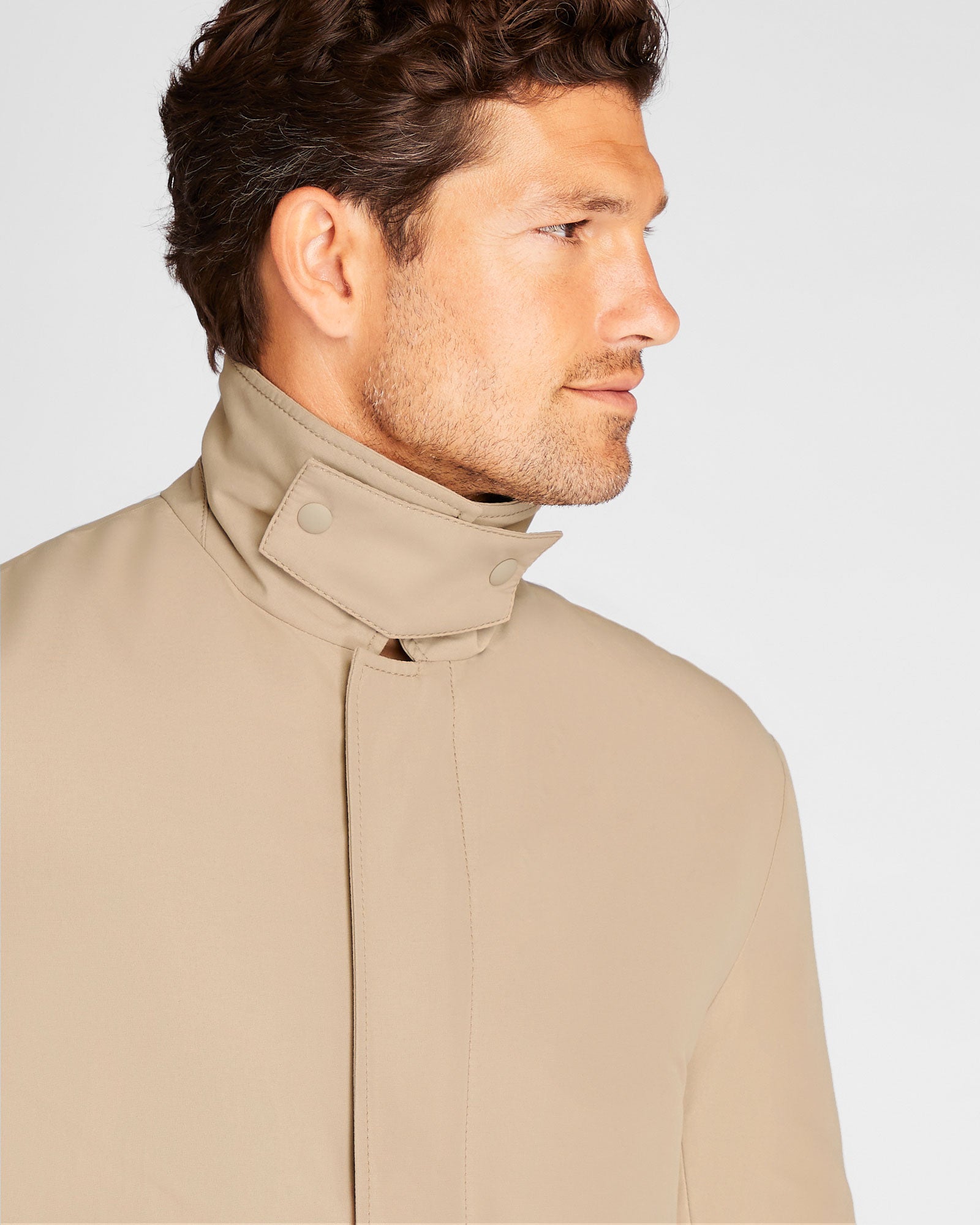 CLUB MONACO - Manteau Mac matelassé - Gris Clair