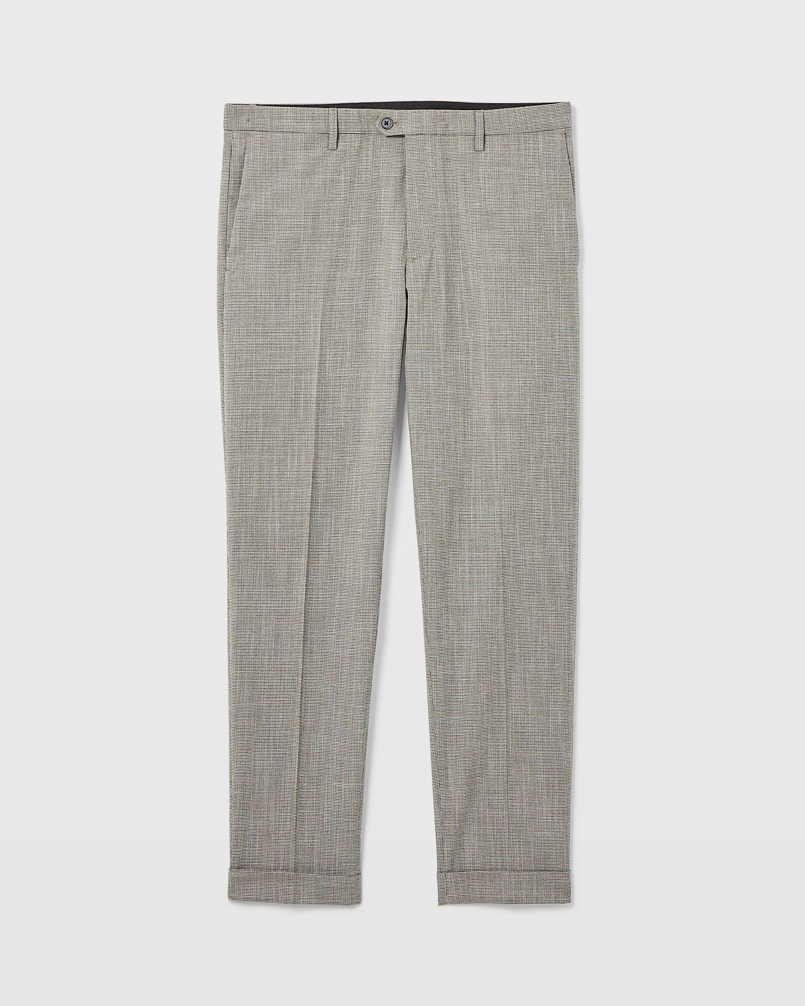 CLUB MONACO - Sutton Puppytooth Dress Pants - Brown Mix