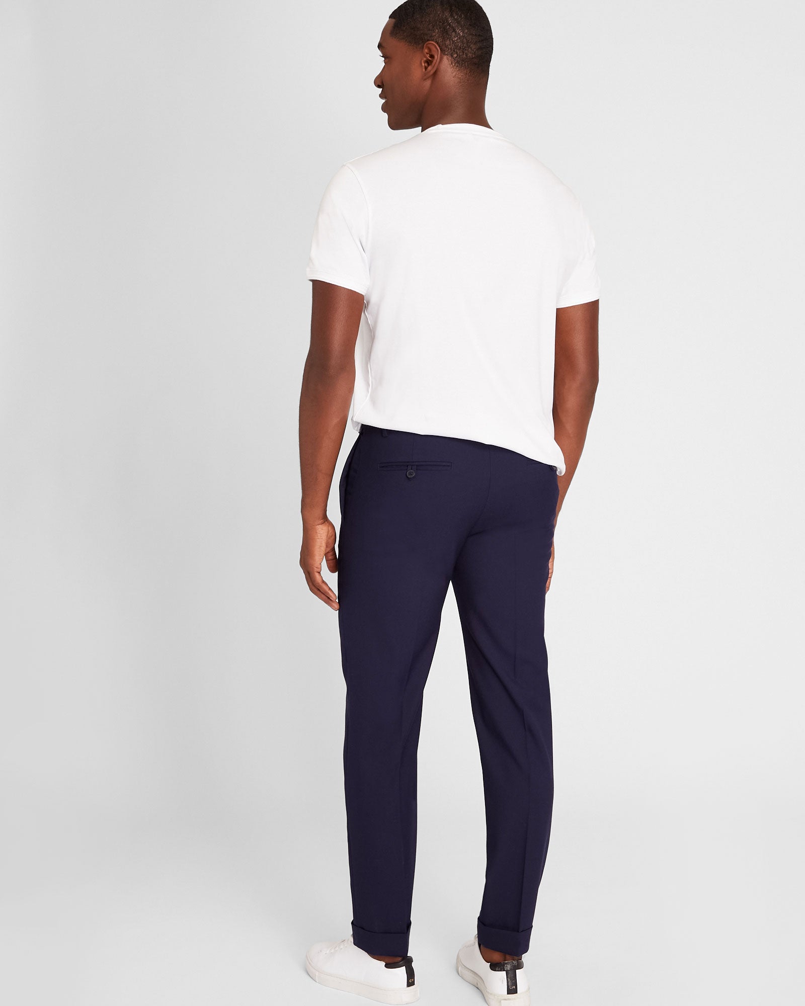 CLUB MONACO - Le pantalon en sergé Sutton - Bleu