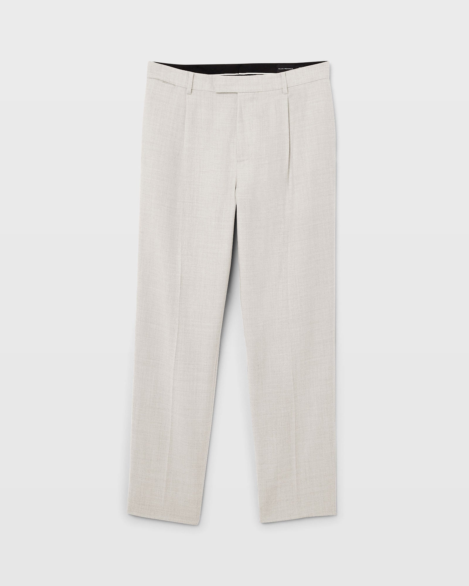 CLUB MONACO - Pantalon plissé en laine - Mélange d’avoine
