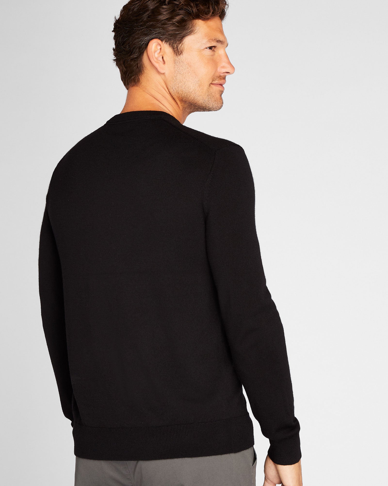 CLUB MONACO - Chandail en mérinos - Noir