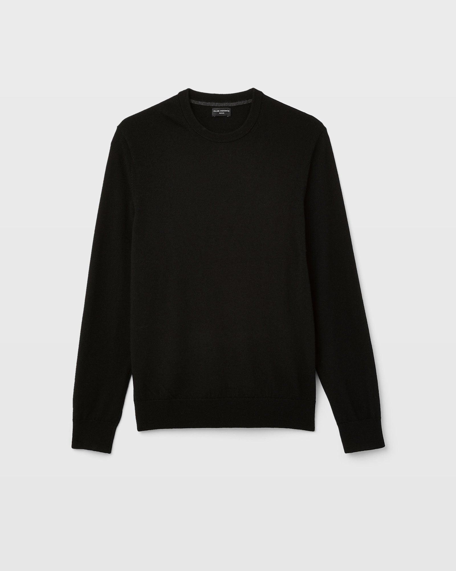 CLUB MONACO - Chandail en mérinos - Noir